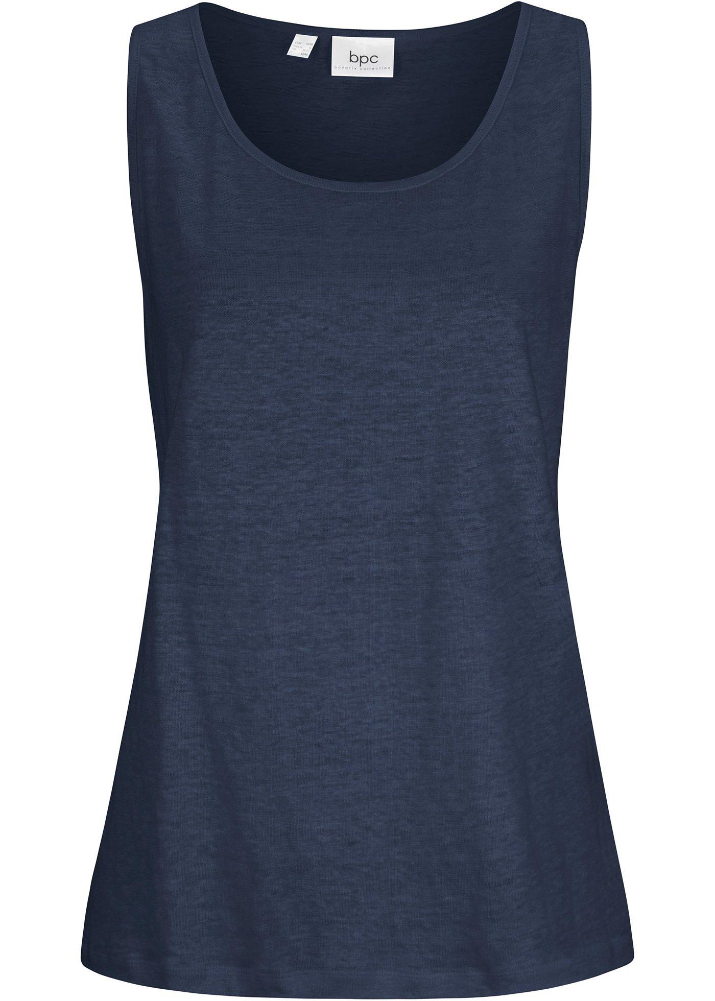 Lässiges Tanktop aus hochwertiger Leinen-Qualität (95064995) in dunkelblau