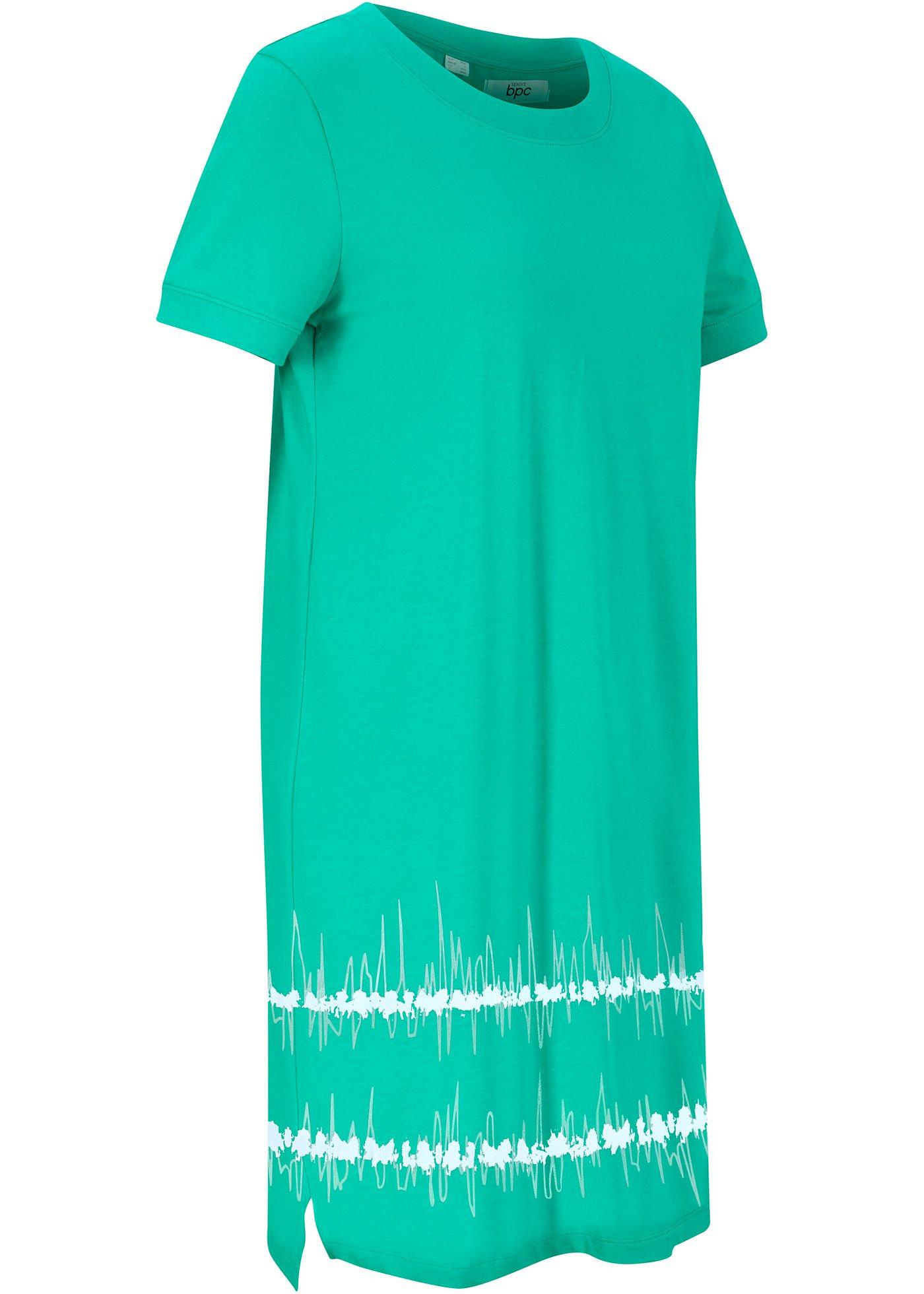 Shirtkleid aus Bio-Baumwolle, kurzarm (95679981) in grasgrün