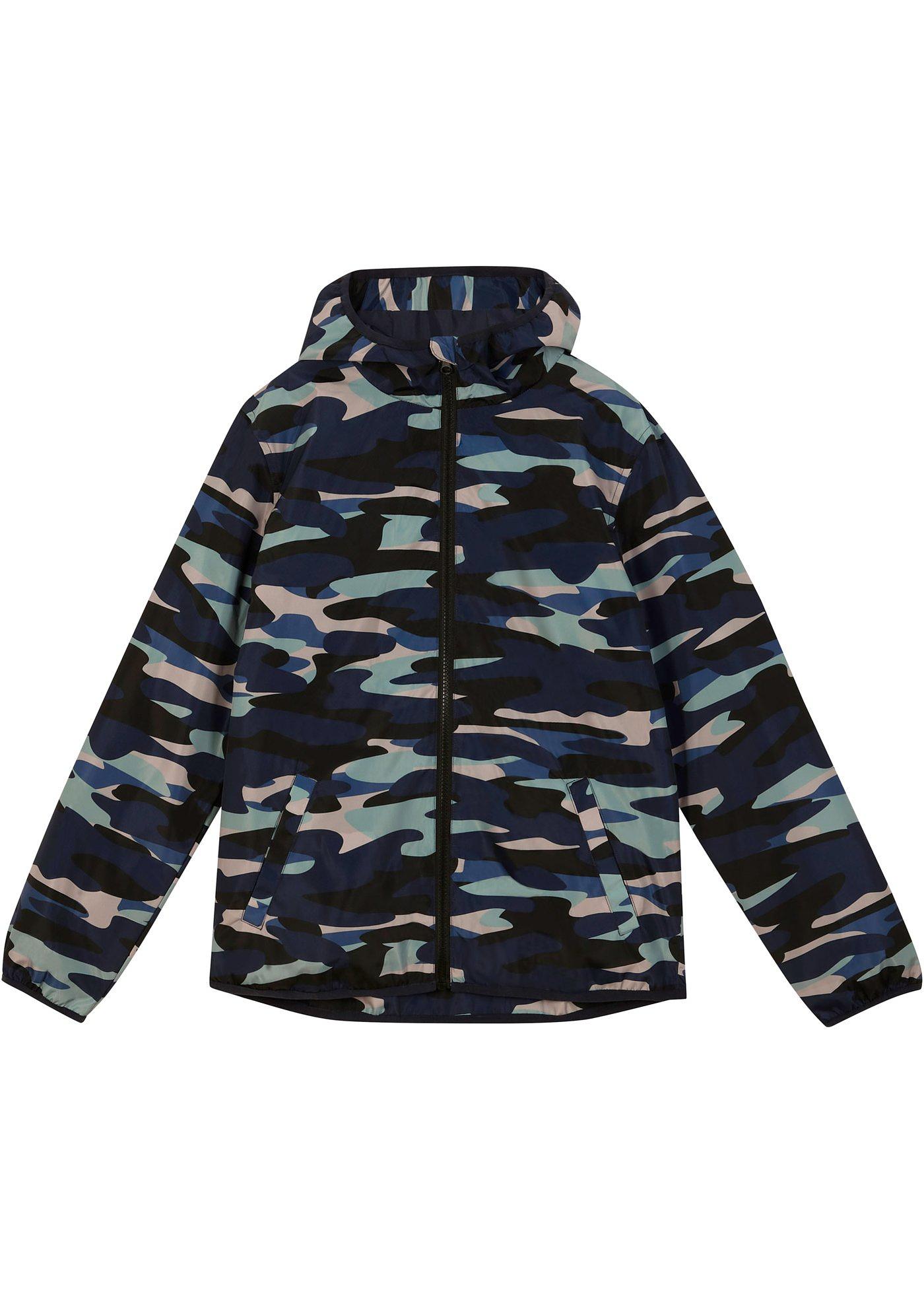 Tolle Jacke für wärmere Tage (95264495) in indigo / schwarz / dunkelblau / seegrün / steingrau bedruckt