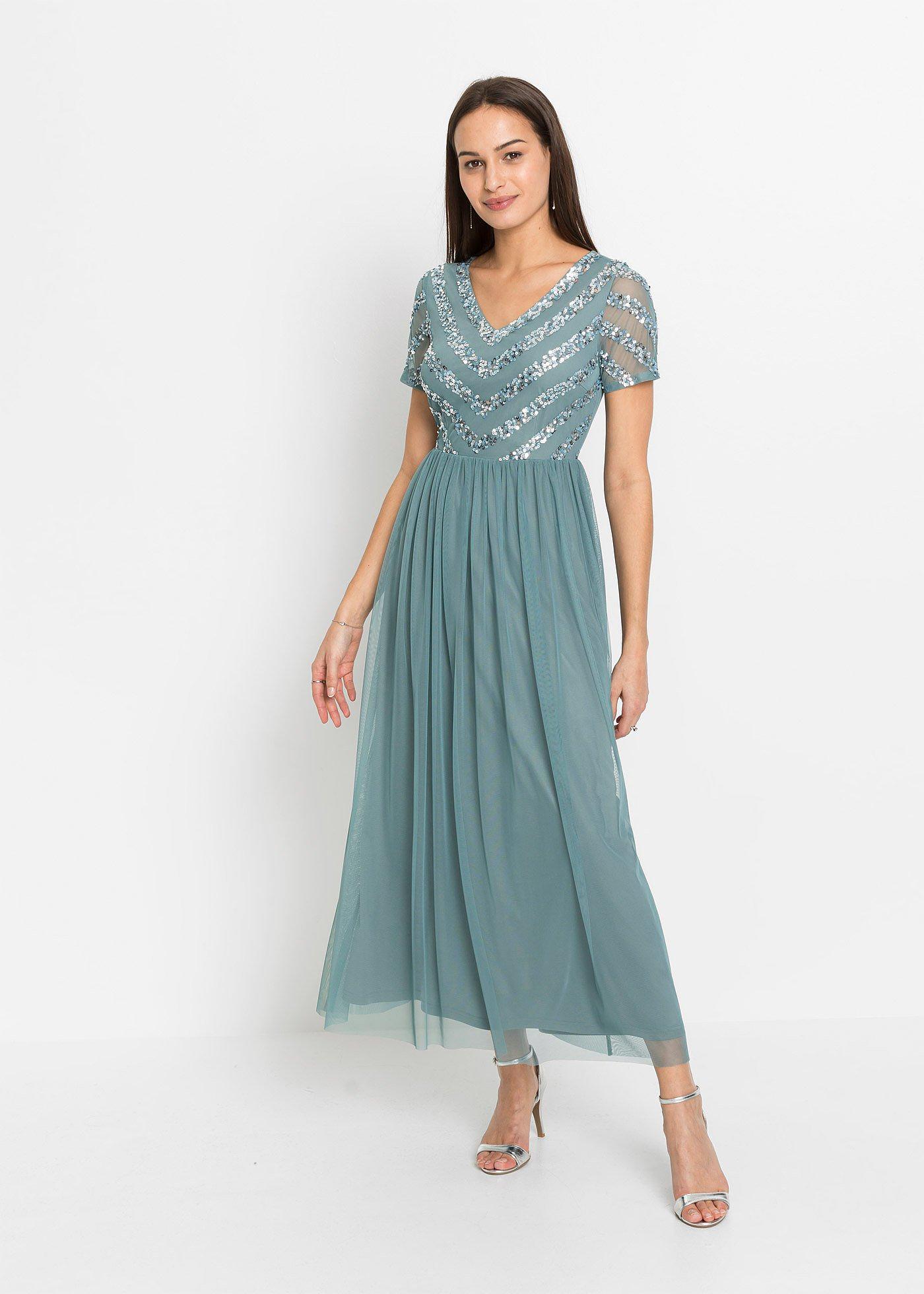 Langes Kleid Mit Pailletten