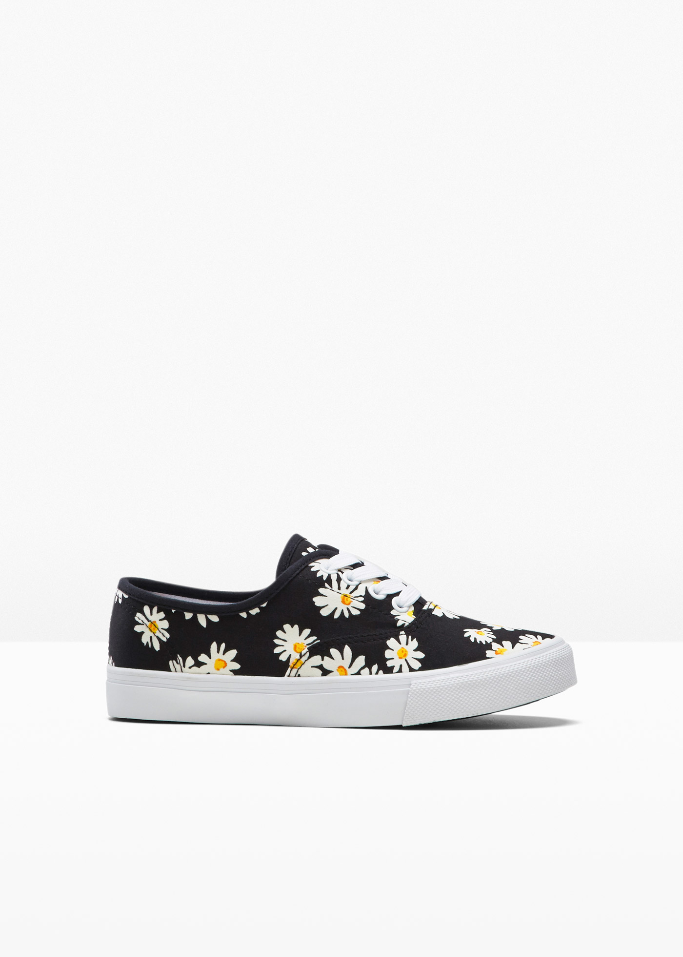 Schöner Sneaker mit Blumenmuster (90359995) in schwarz geblümt