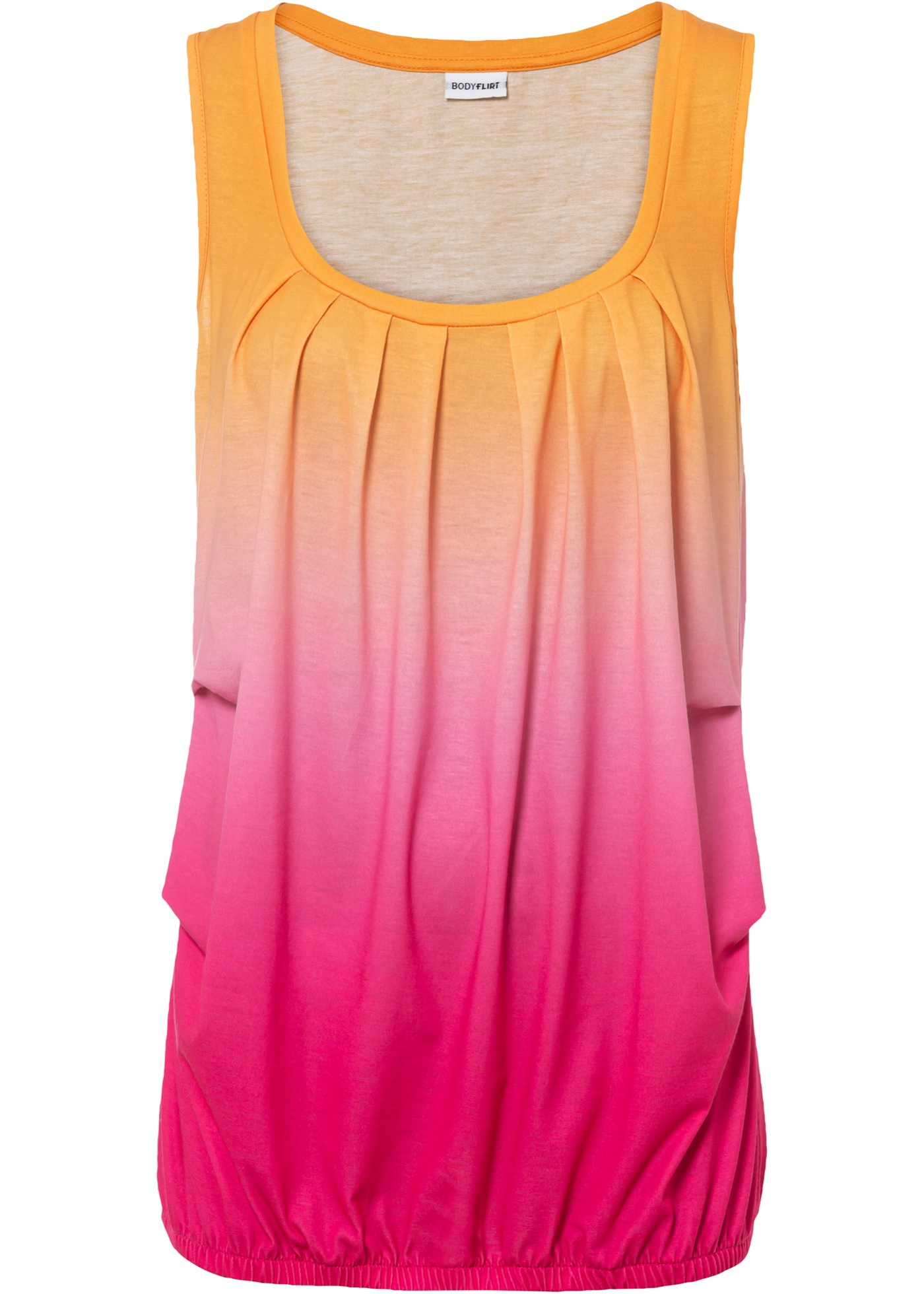 Bequemes Jersey-Top mit schönem Farbverlauf. (97543695) in gelborange / pinklady bedruckt