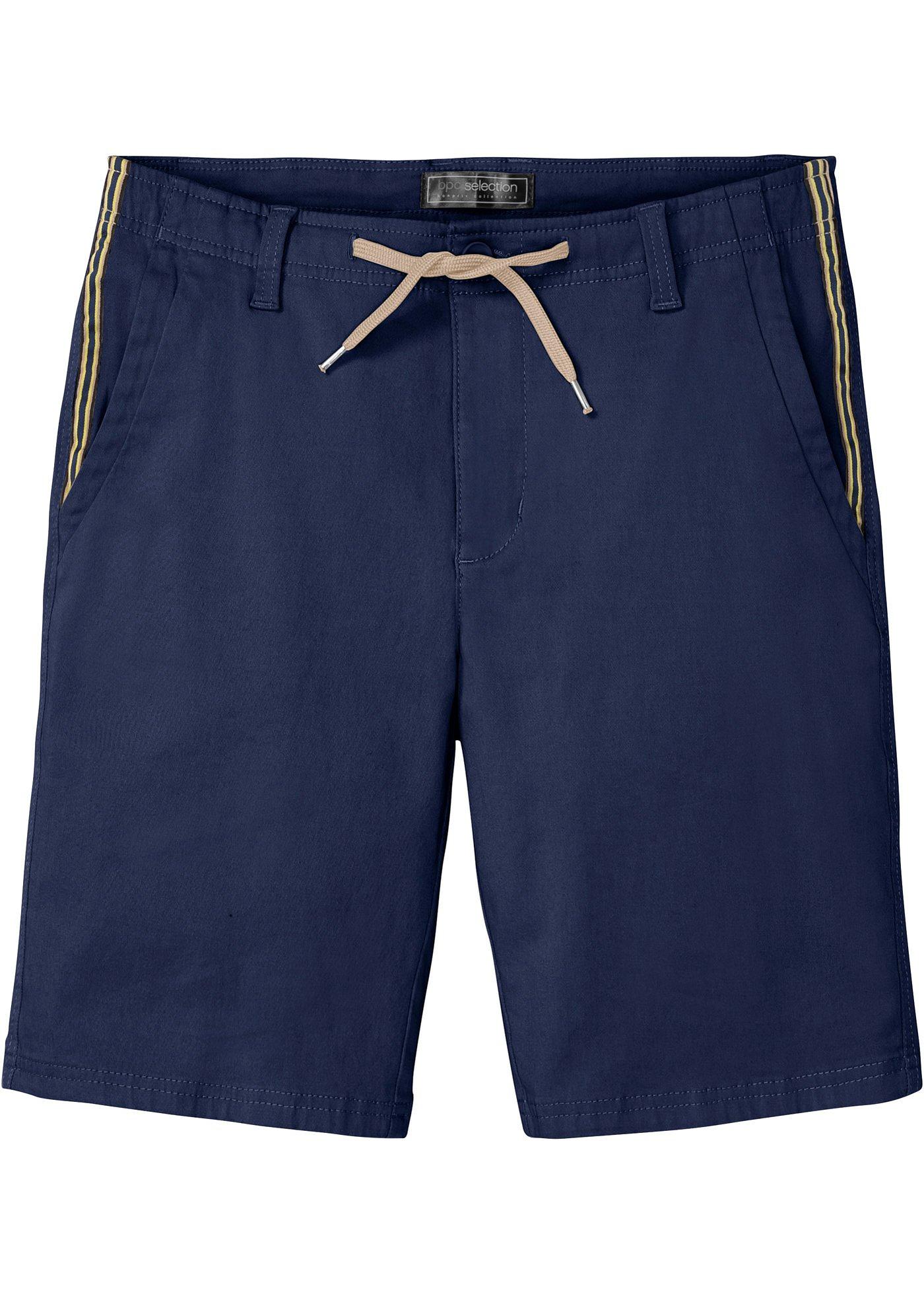 Schöne Chino-Bermuda mit kontrastfarbiger Schnur am Bund (91946981) in mitternachtsblau