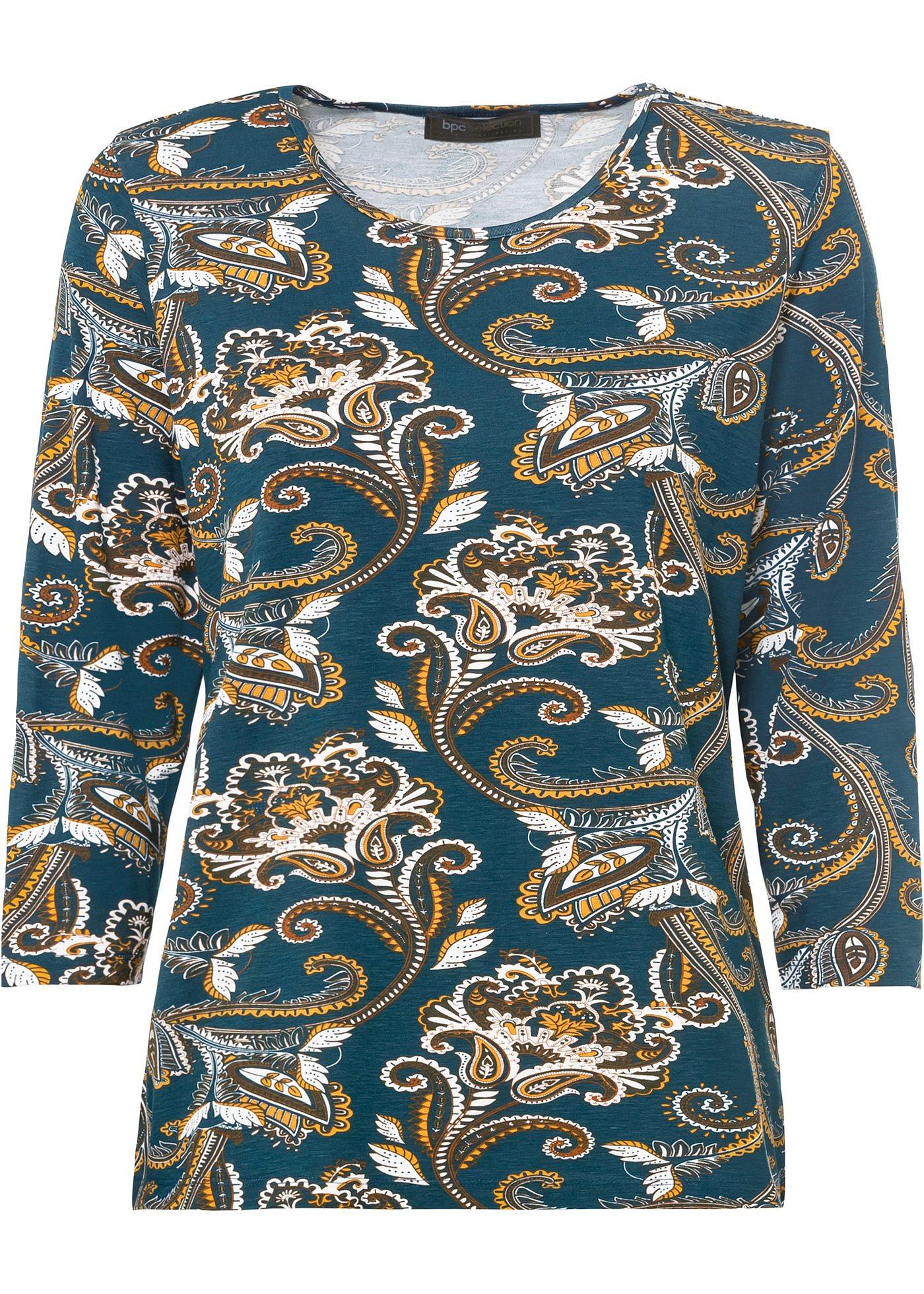 Shirt (95858695) in petrol / honig / weiß Paisley