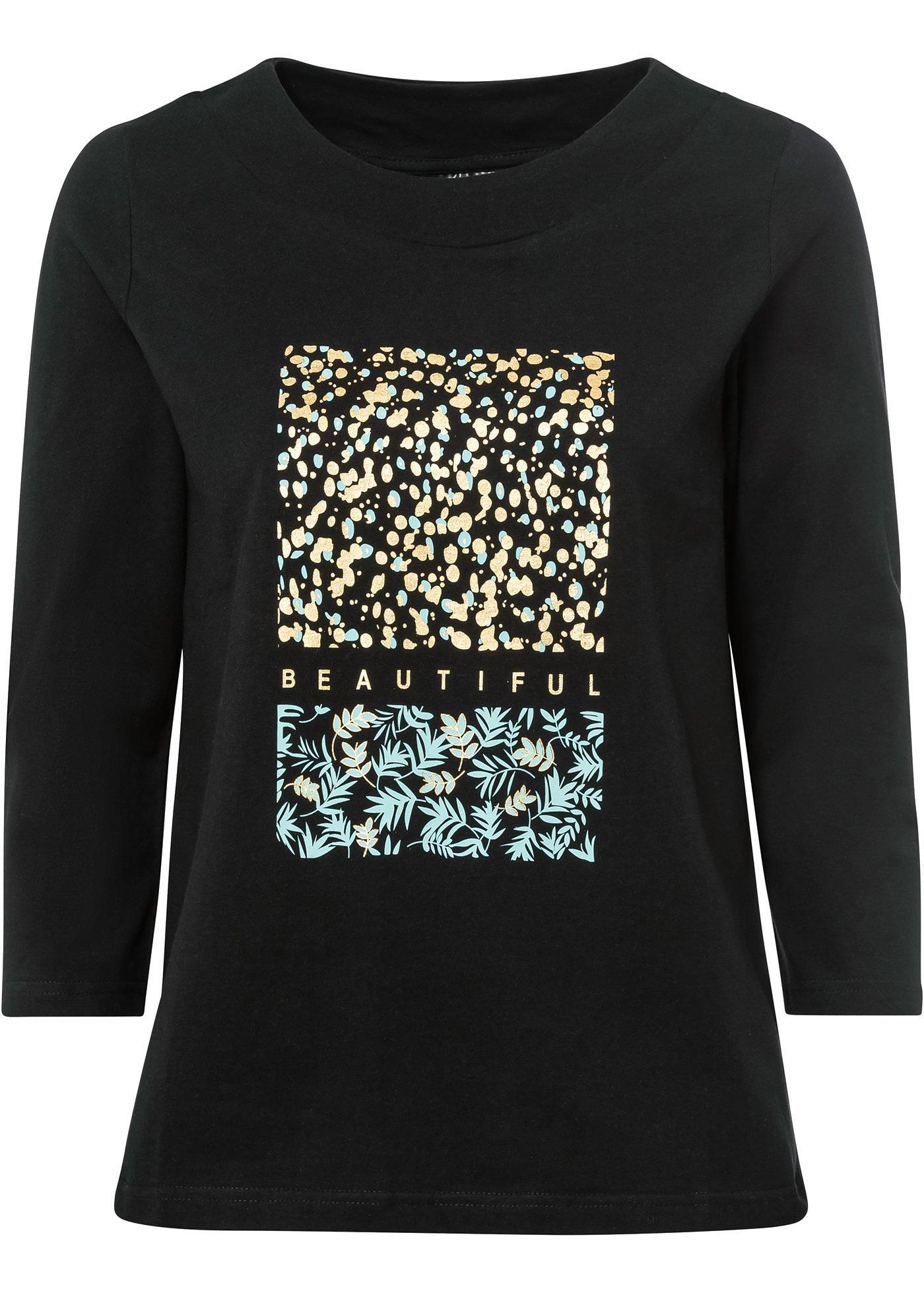 Shirt mit Print (95856595) in schwarz