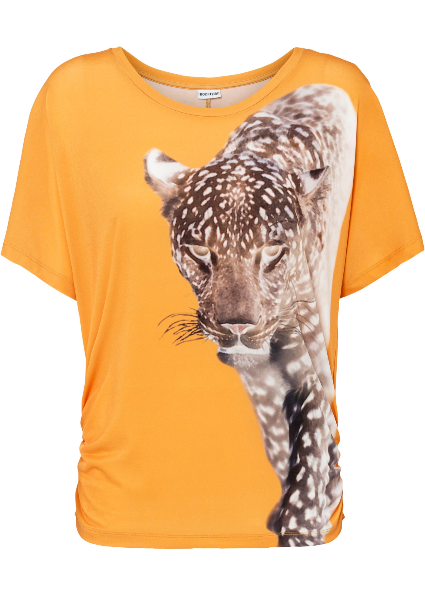 Modisches Shirt mit Rundhalsausschnitt. (96136595) in gelborange bedruckt