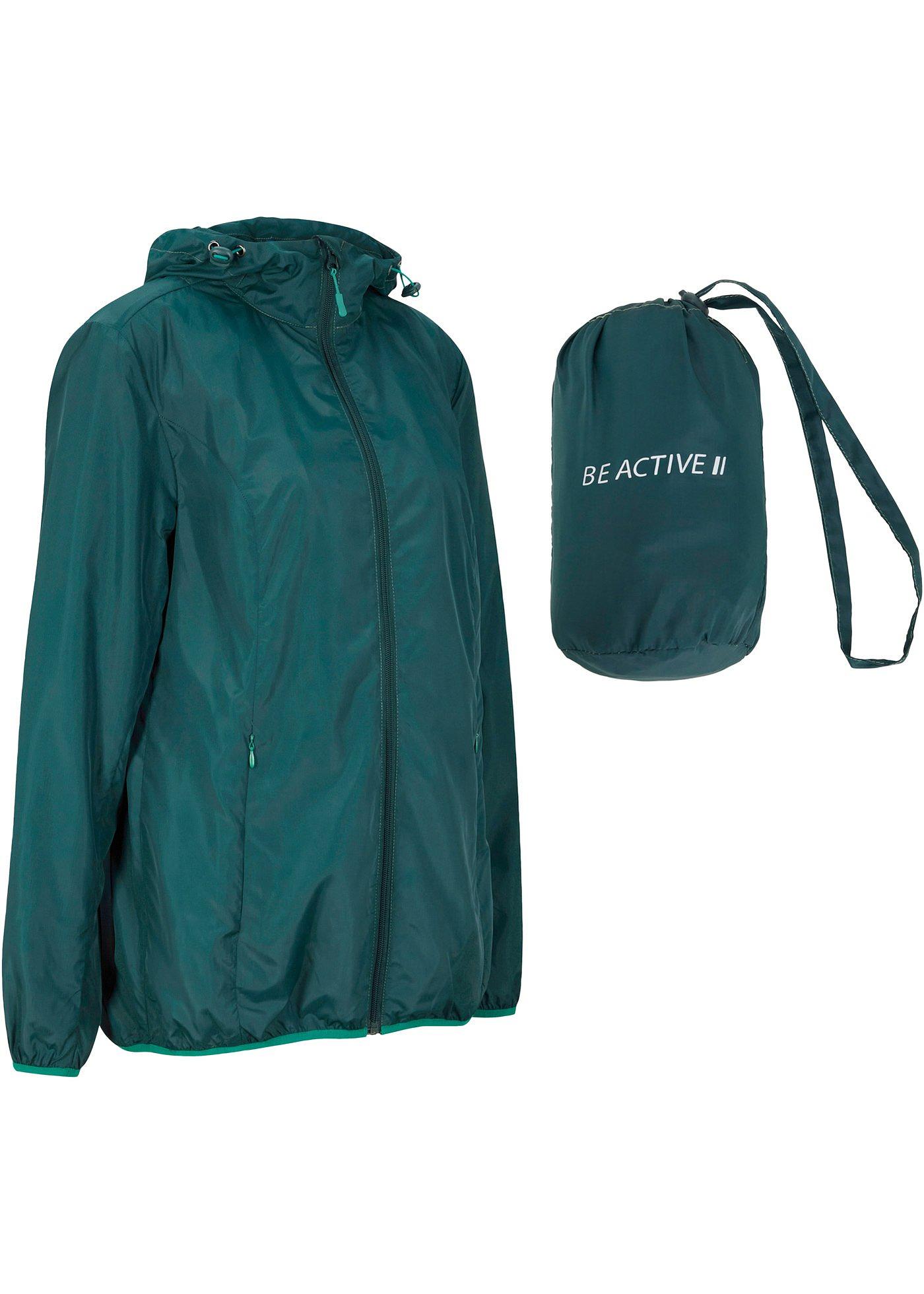 Trainingsjacke mit Kontrastdetails (95364881) in petrolgrün
