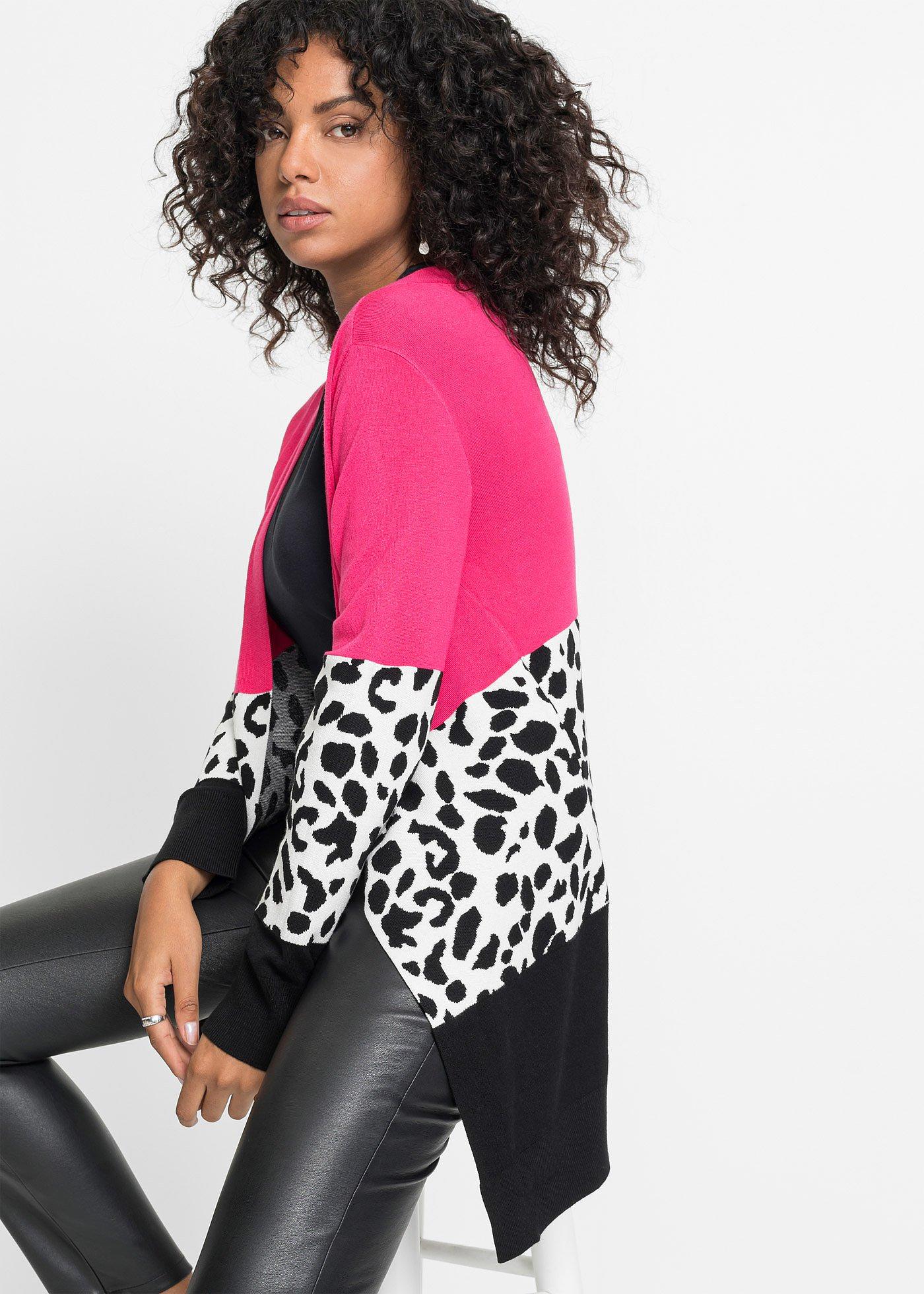 GORGLITTER Leo Bolero Jacke Damen - Leopardenprint Crop Strickjacke In Großen Größen