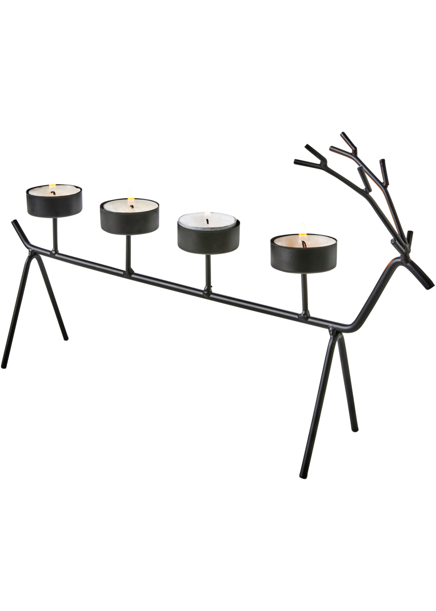 Moderner und dekorativer Kerzenhalter für die Weihnachtszeit. (96016581) in schwarz