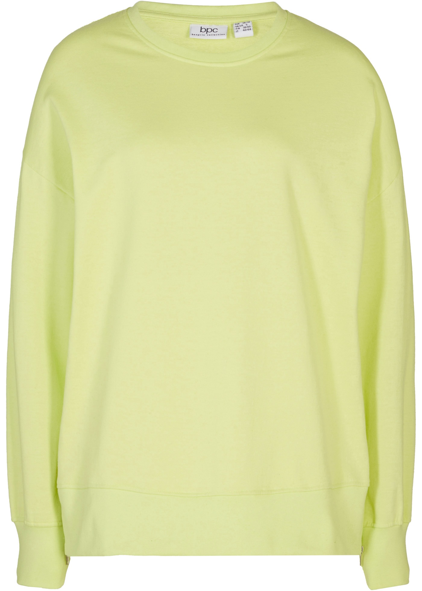 Bequemes Sweatshirt mit modischen Reißverschluss-Schlitzen an den Seiten. (96648395) in mintgrün