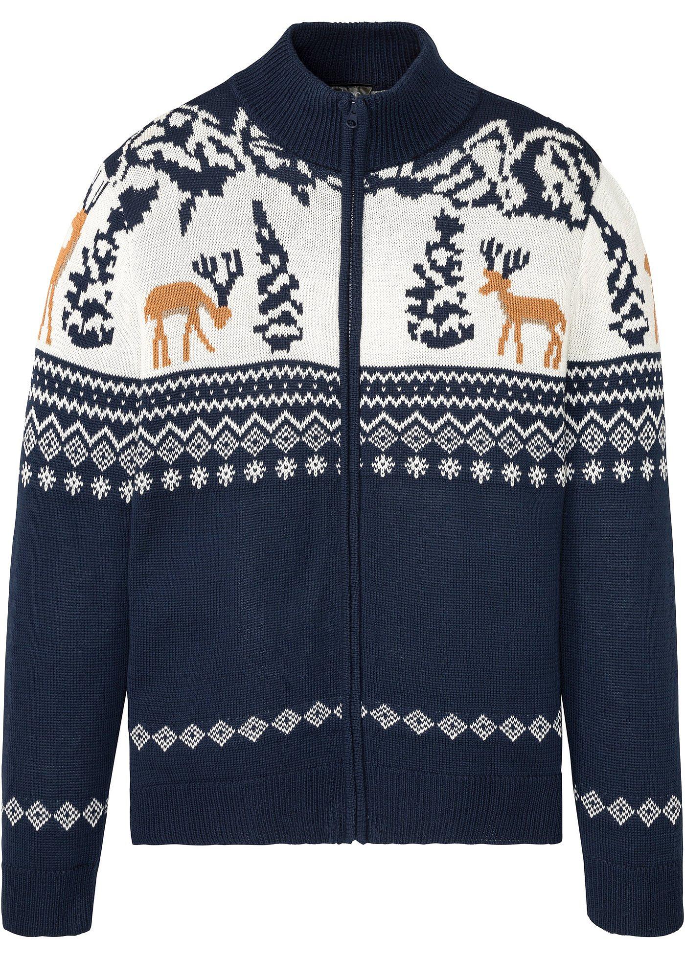 Norweger-Strickjacke mit Baumwolle