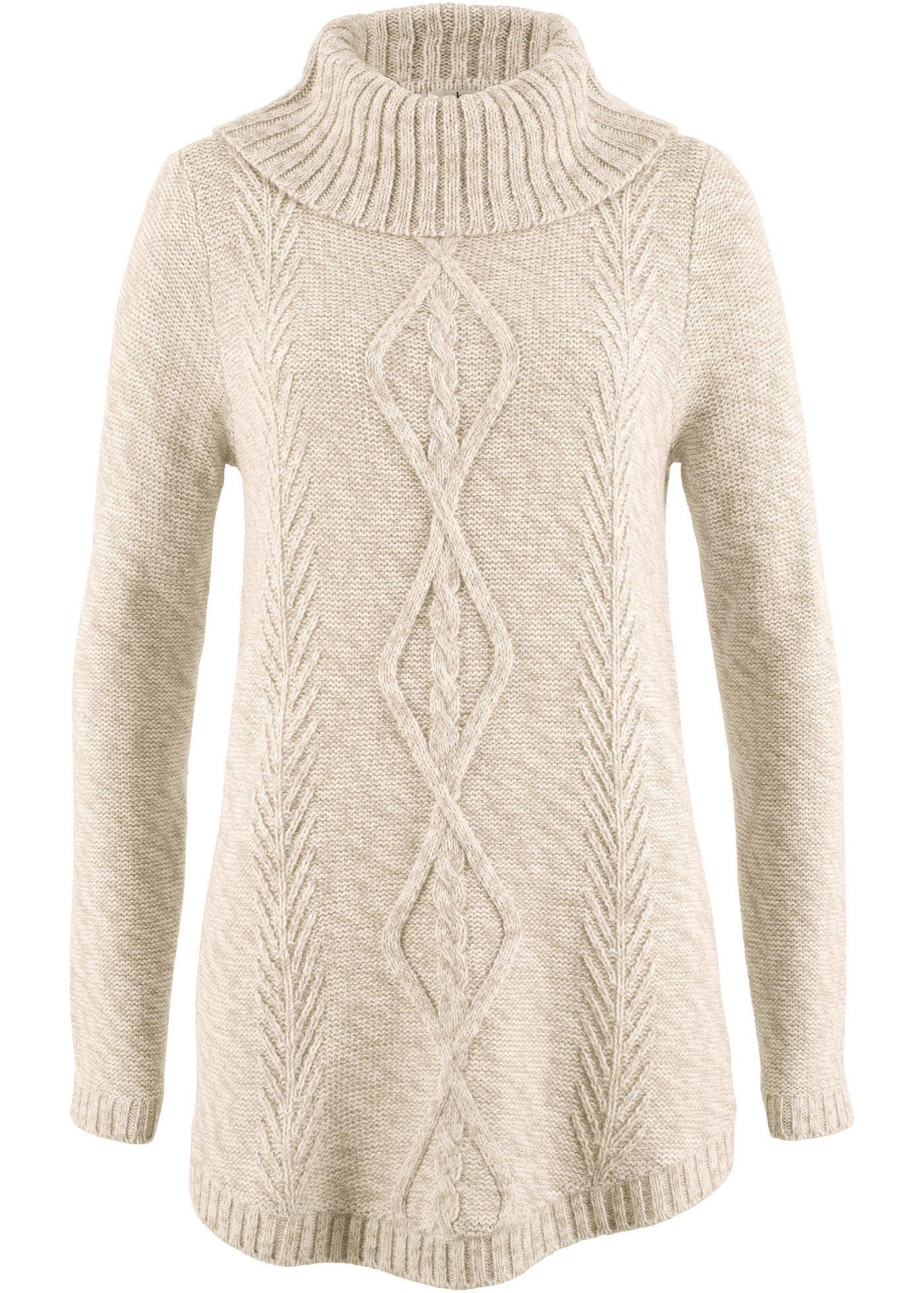 Poncho-Longpullover, Langarm