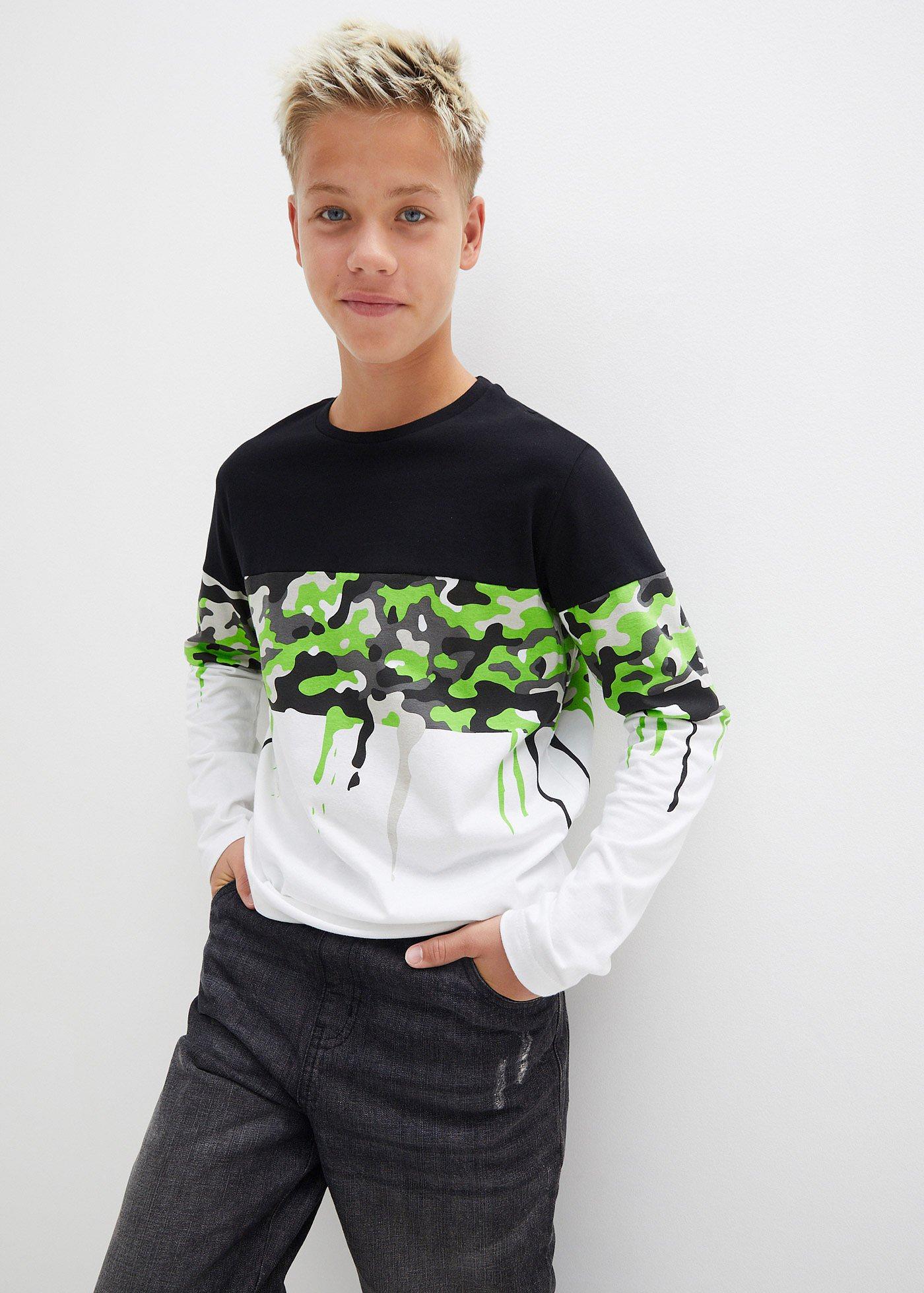 Psafagsa Jungen Langarmshirts - 2er Set Mit Dino-Print Aus Baumwolle
