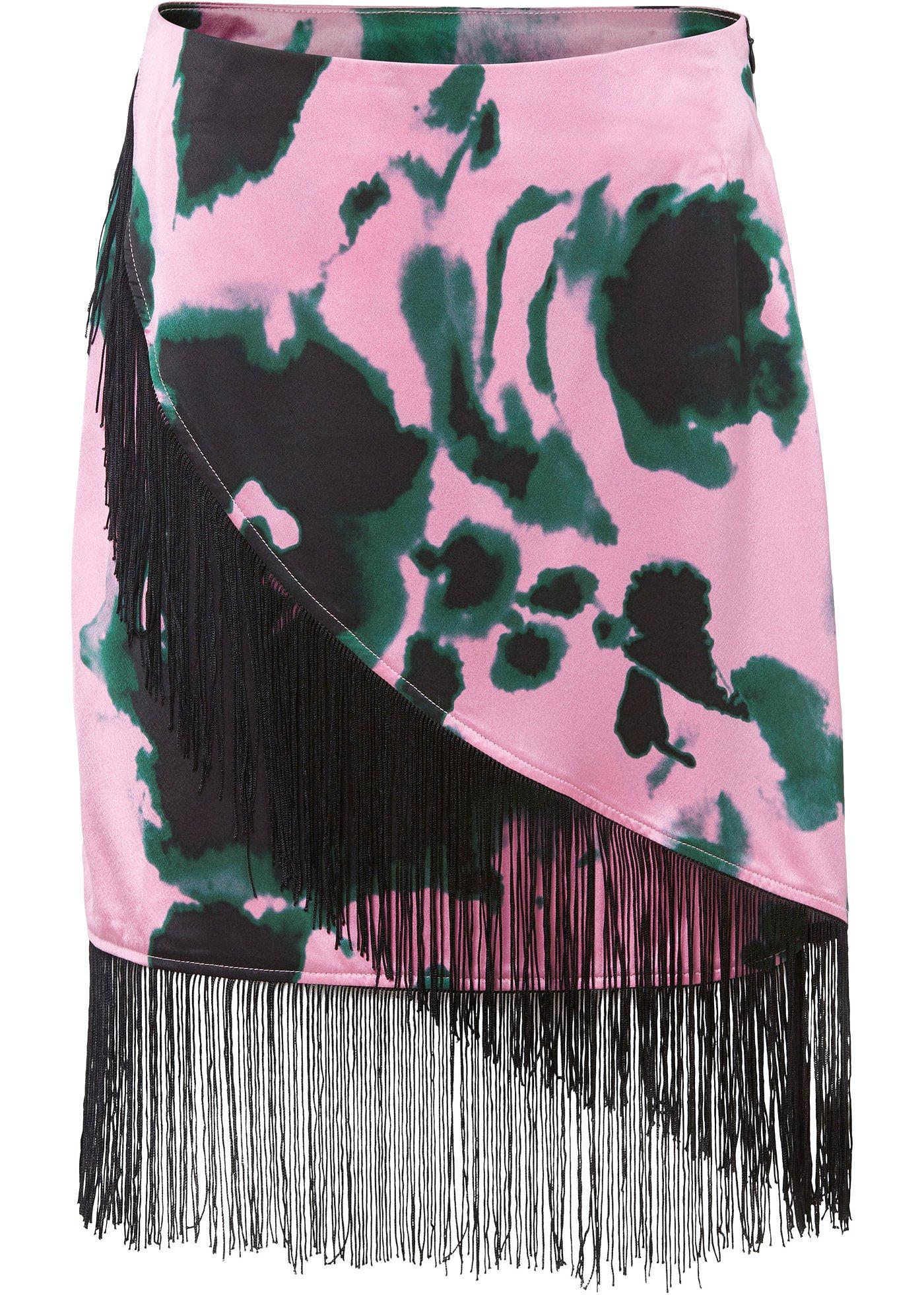 Mädchen Tanzrock Mit Fransen & Strass - Latein Tanzbekleidung Mit Glitzer