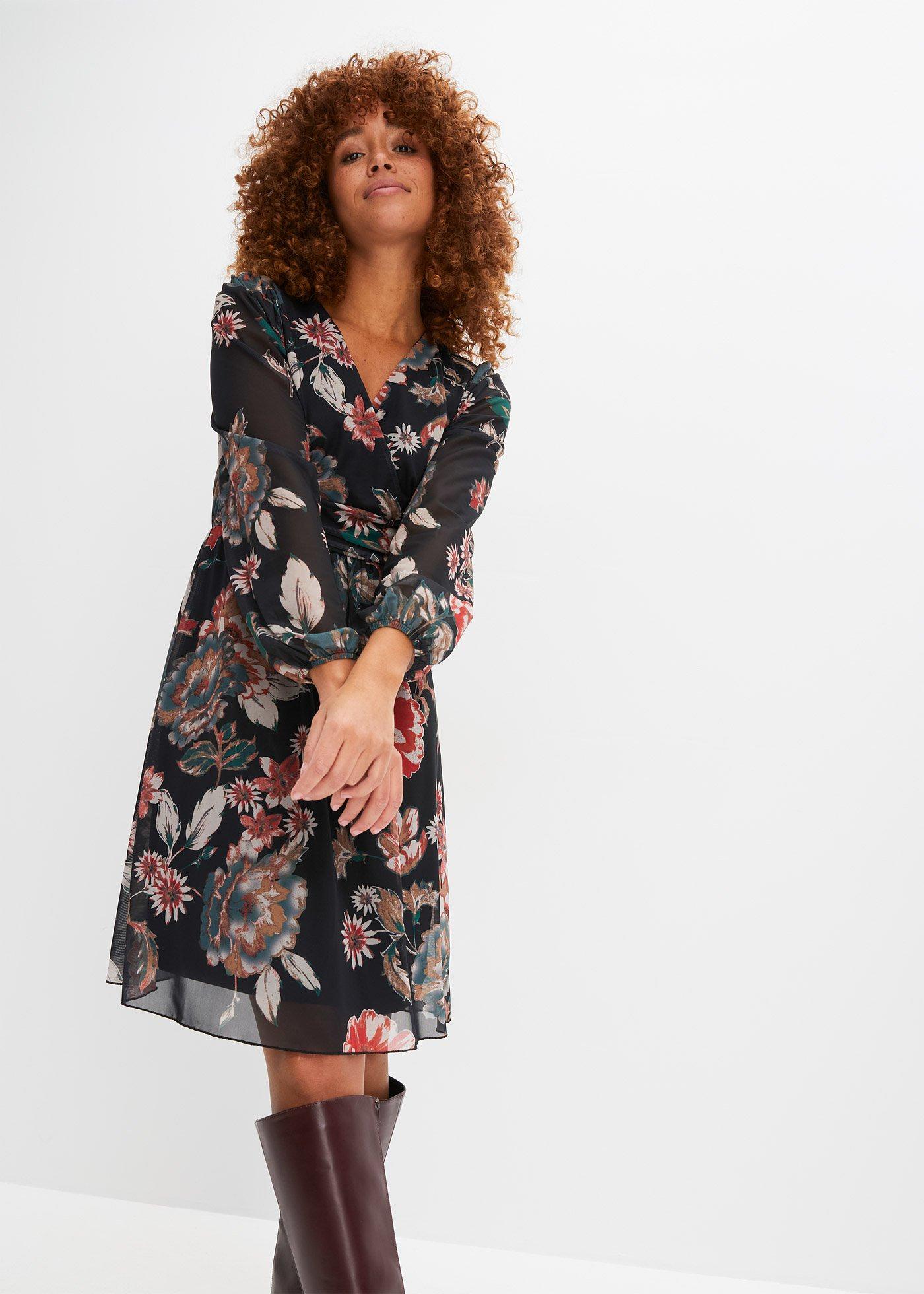 Sheego By Joe Browns Jerseykleid Große Größen Mit Blumendruck Und Herzausschnitt C1728379919