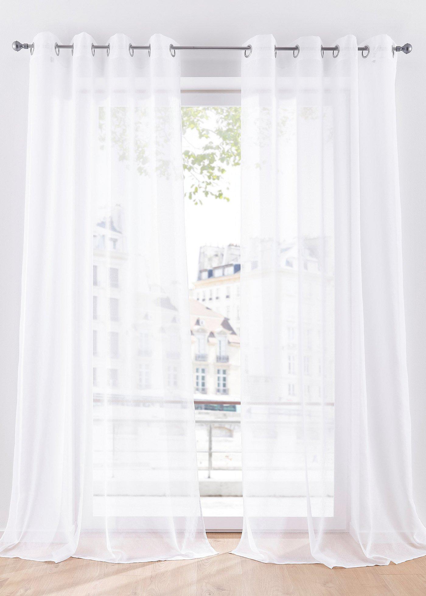 Gardine mit recyceltem Polyester und feiner Struktur (1er Pack)