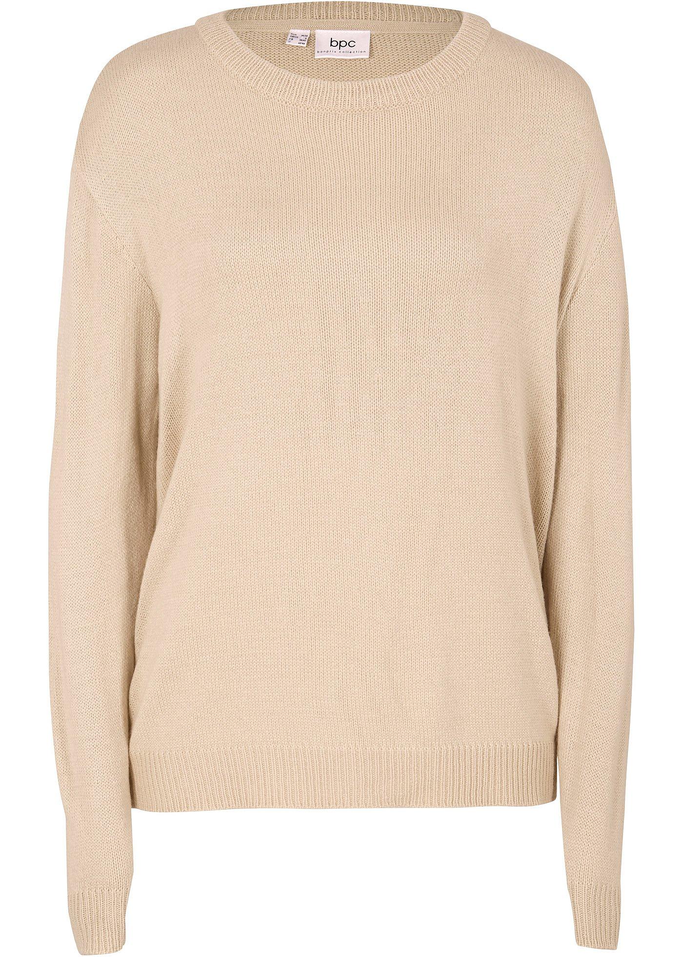 Strick-Pullover mit Rundhals-Ausschnitt