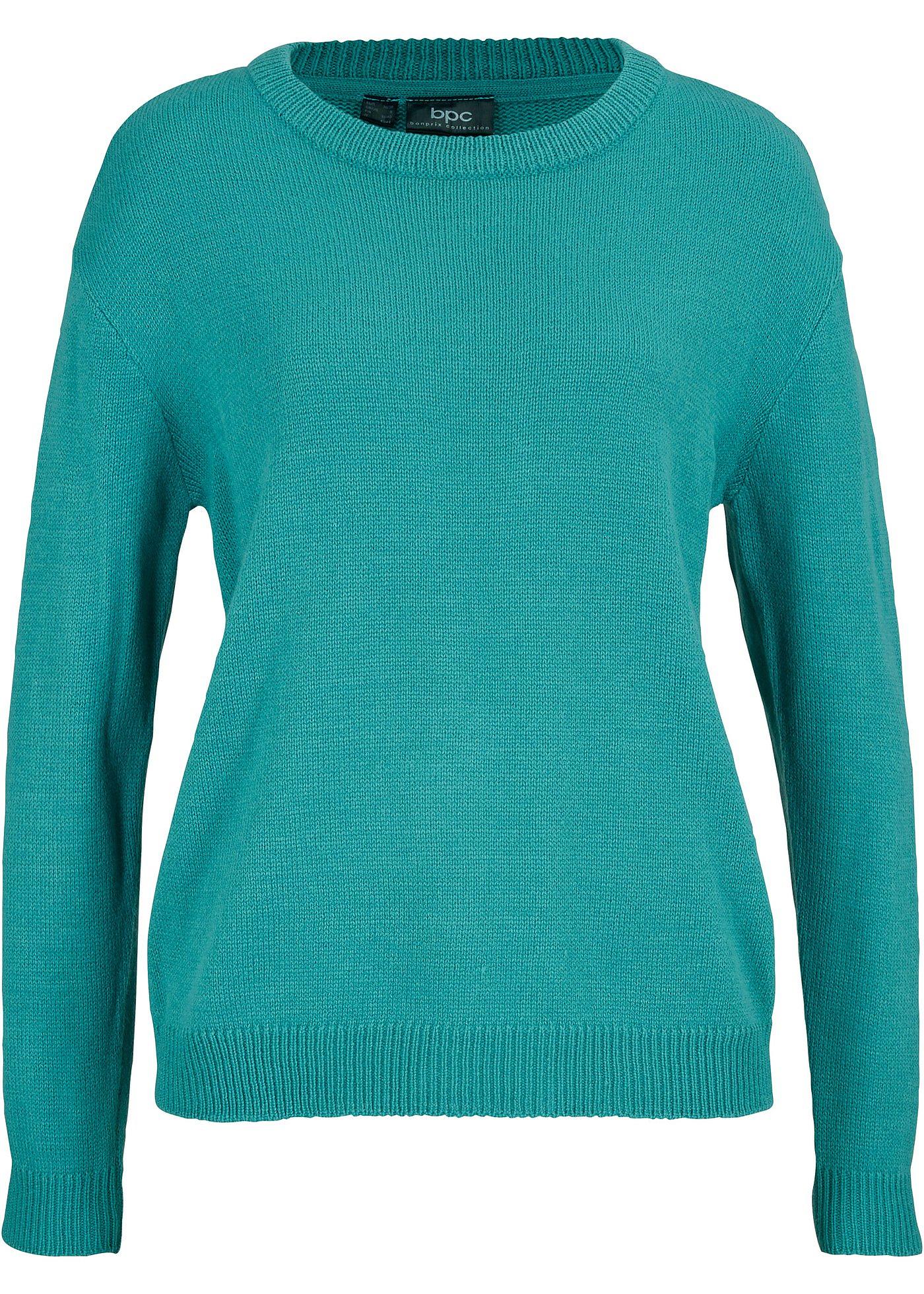 Strick-Pullover mit Rundhals-Ausschnitt
