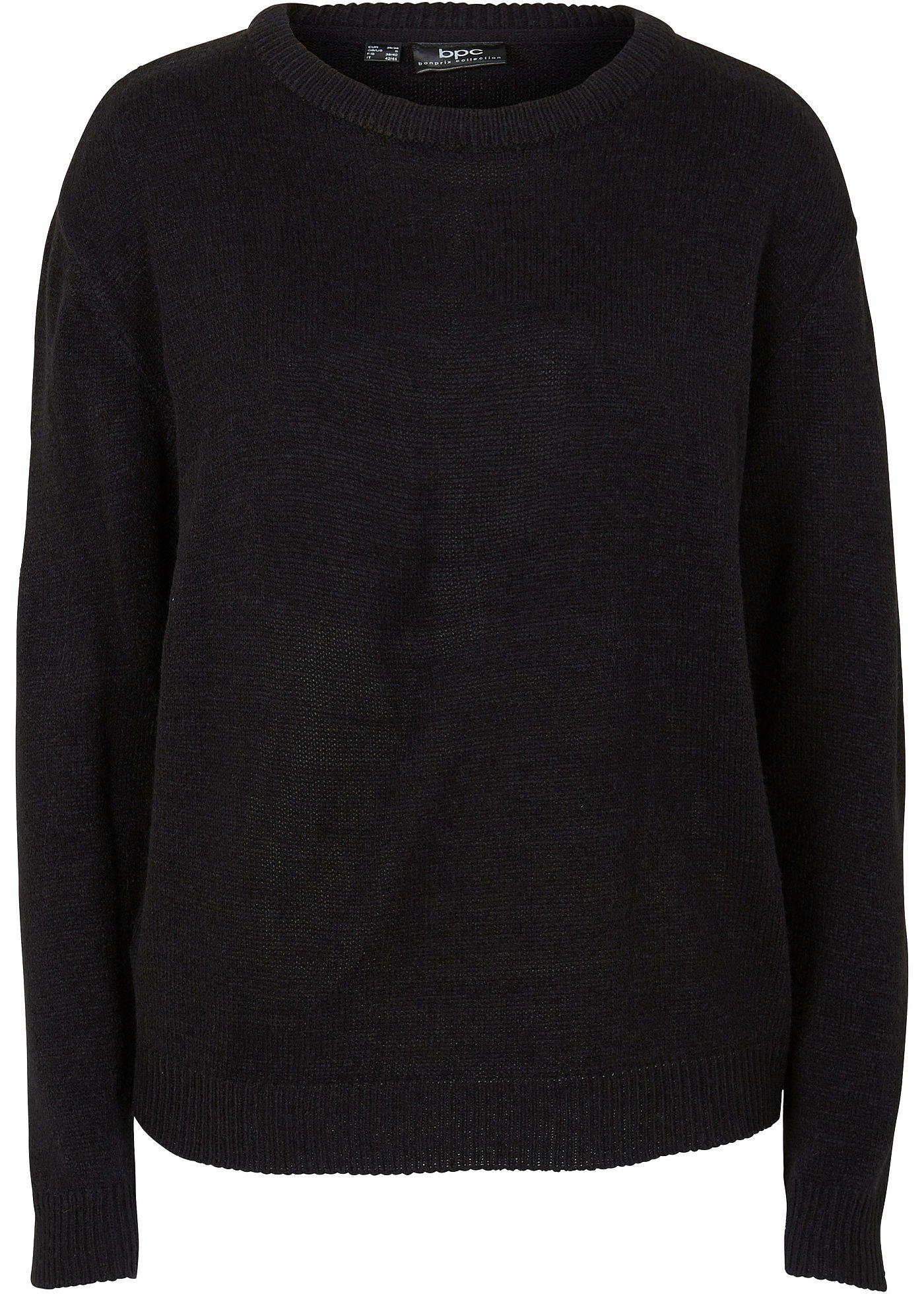Strick-Pullover mit Rundhals-Ausschnitt