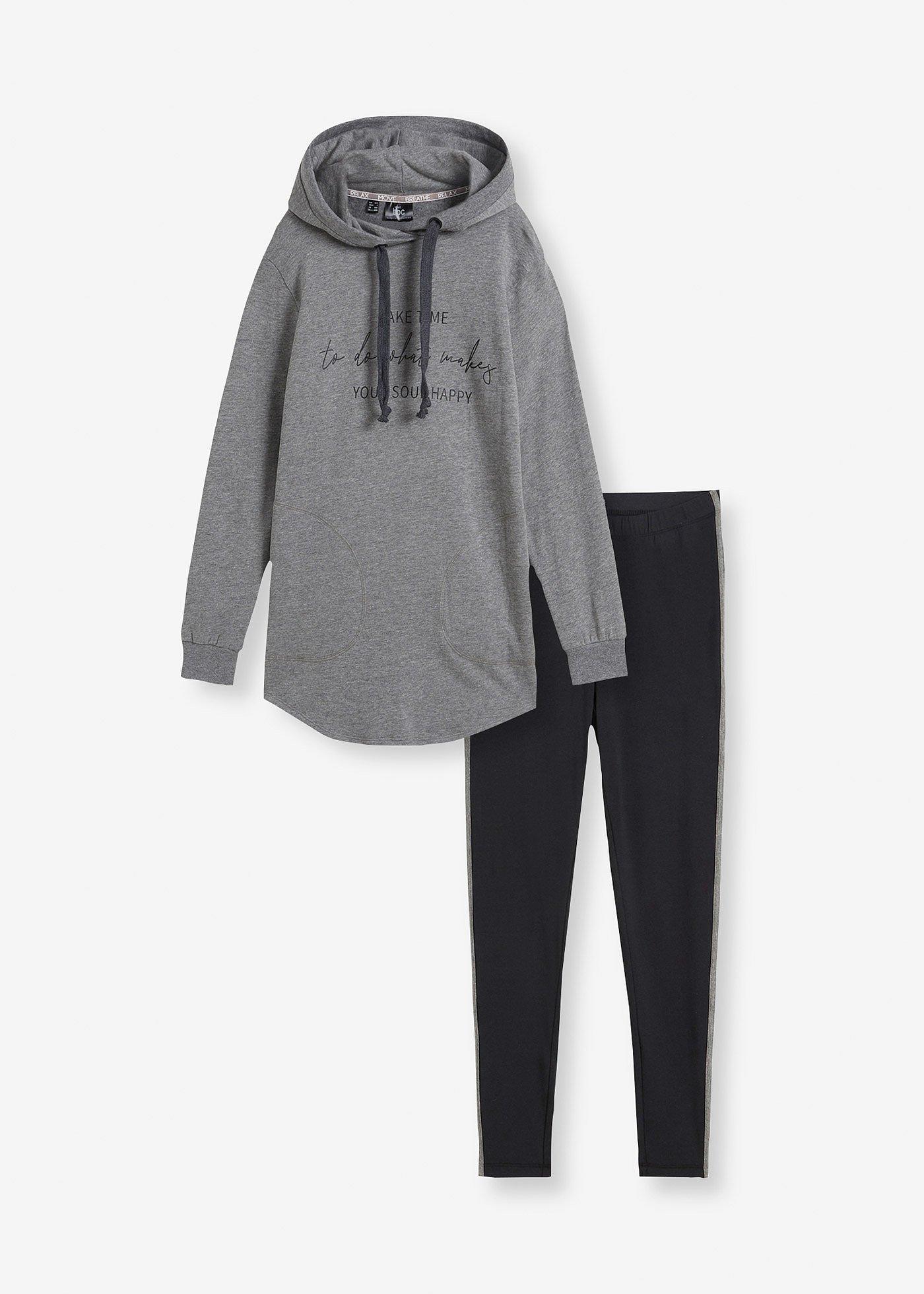 Jogginganzug mit Long-Sweatshirt und Leggings (2-teilig)