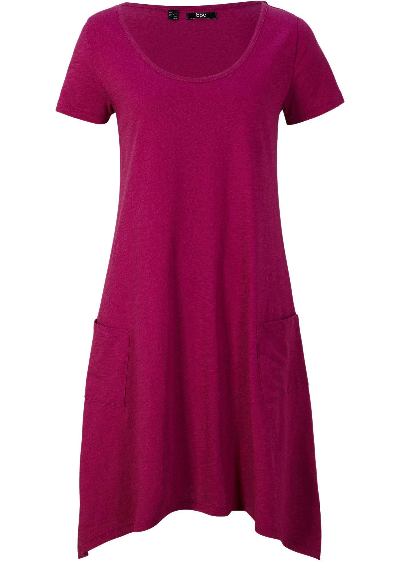 Kurzes Baumwoll-Shirtkleid aus Flammgarn