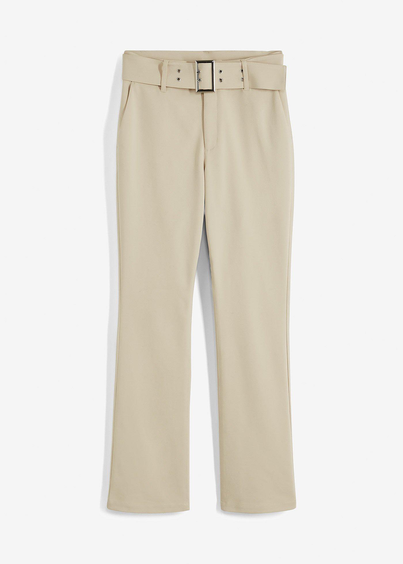 Stretch-Hose mit Gürteldetails