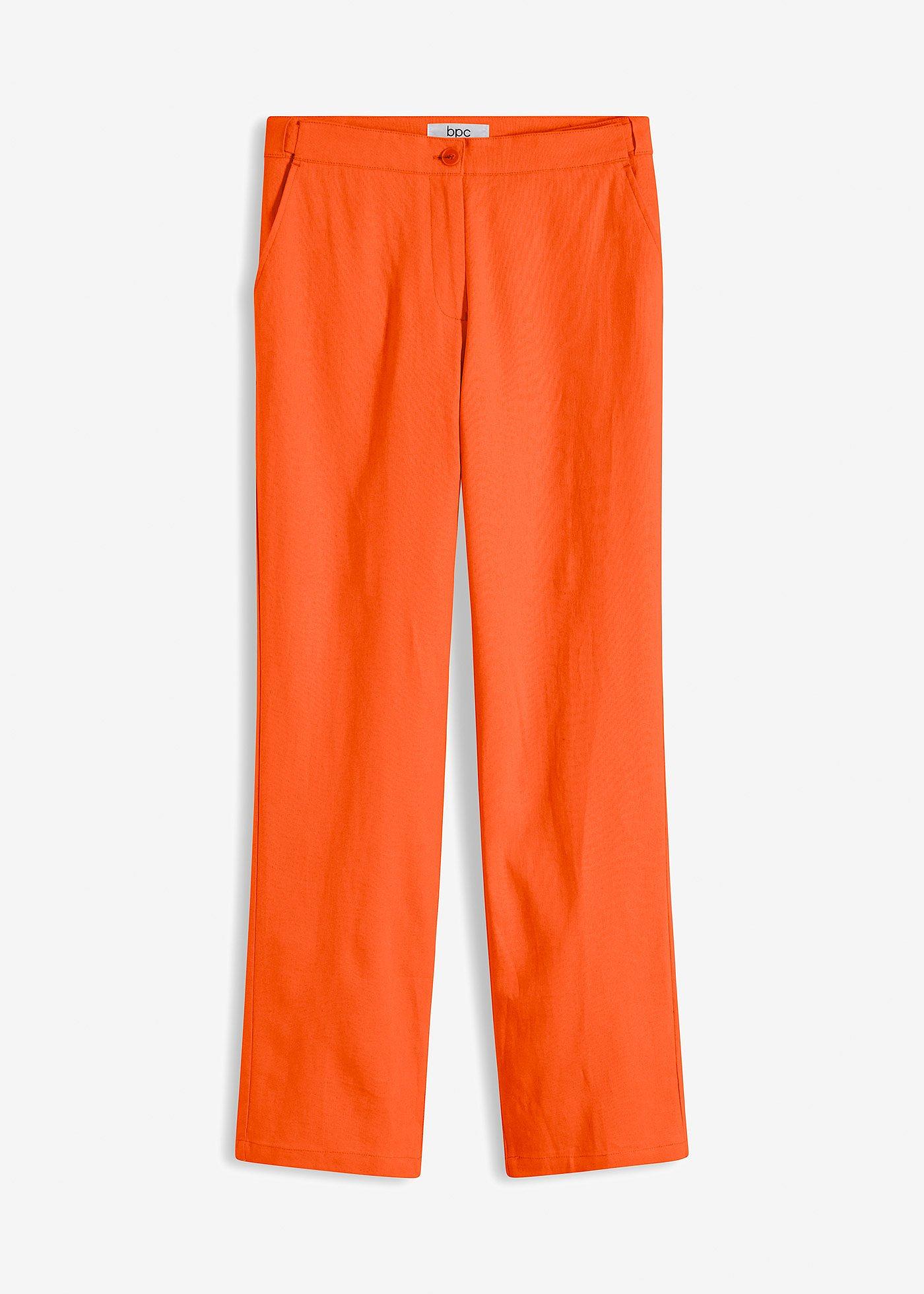 High-Waist-Hose aus Leinen-Viskose-Mix