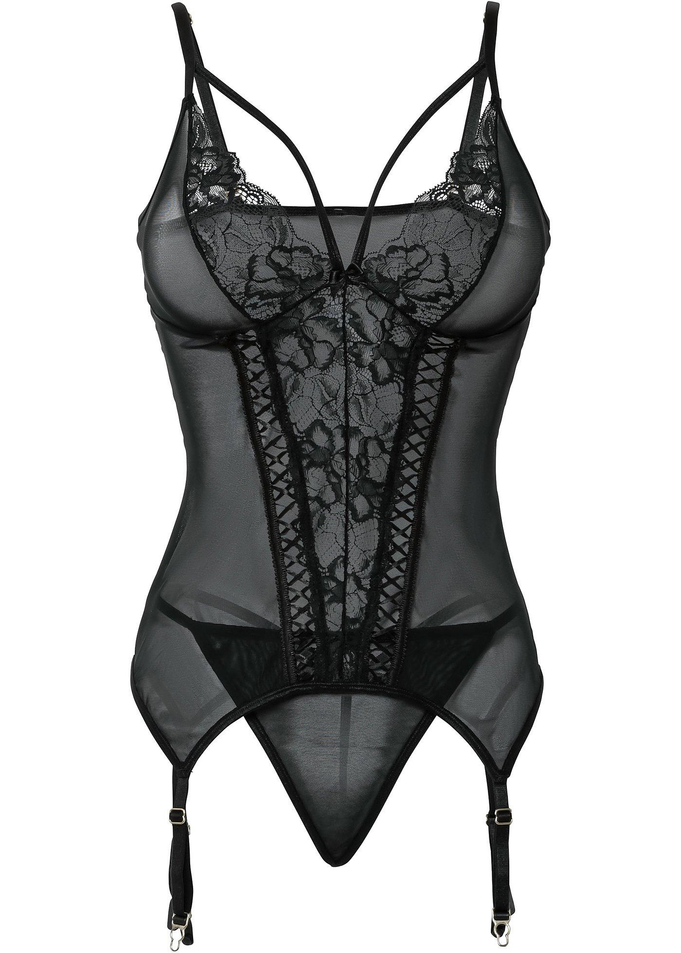 Corsage mit Strapshaltern und String (2-tlg.Set)