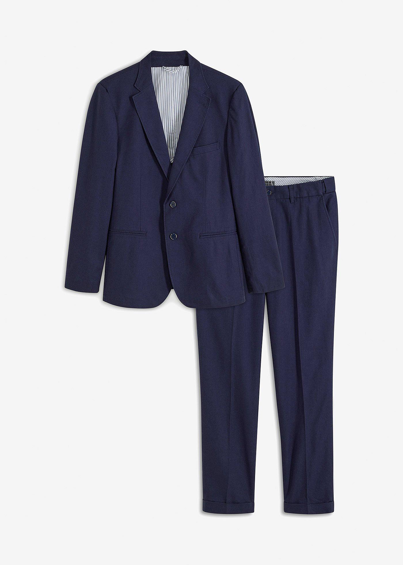 Anzug mit Leinen (2-tlg.Set), Slim Fit
