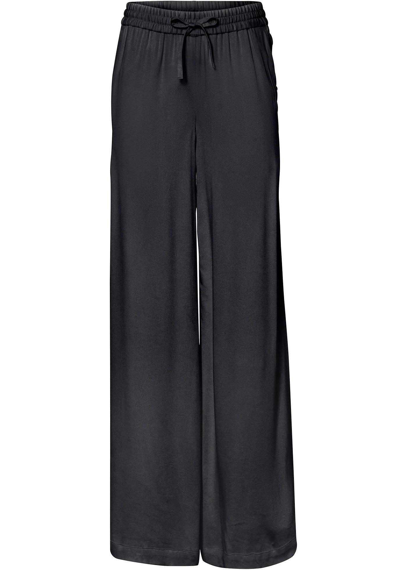Marlenehose aus leicht glänzender Viskose