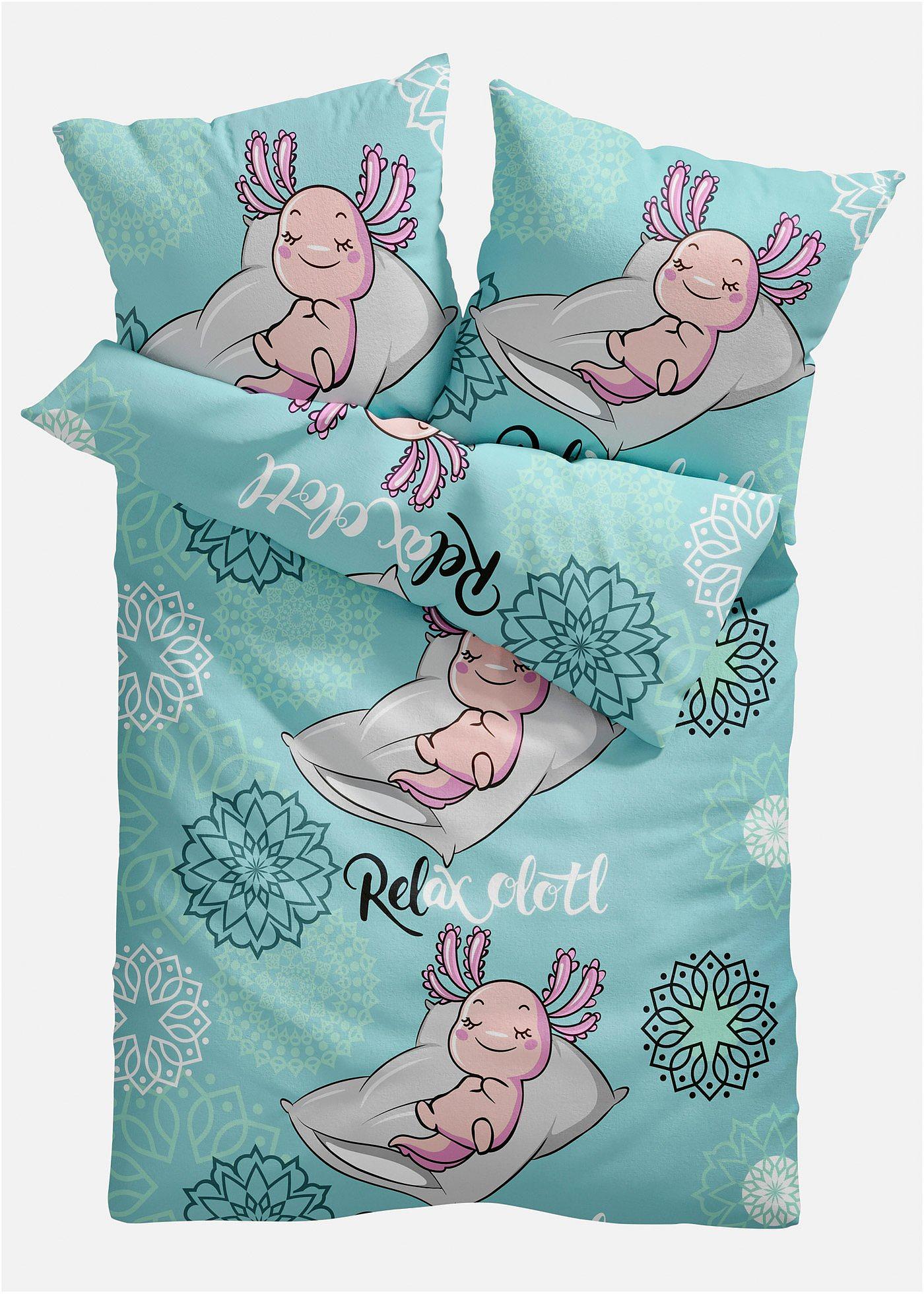 Bettwäsche mit Axolotl