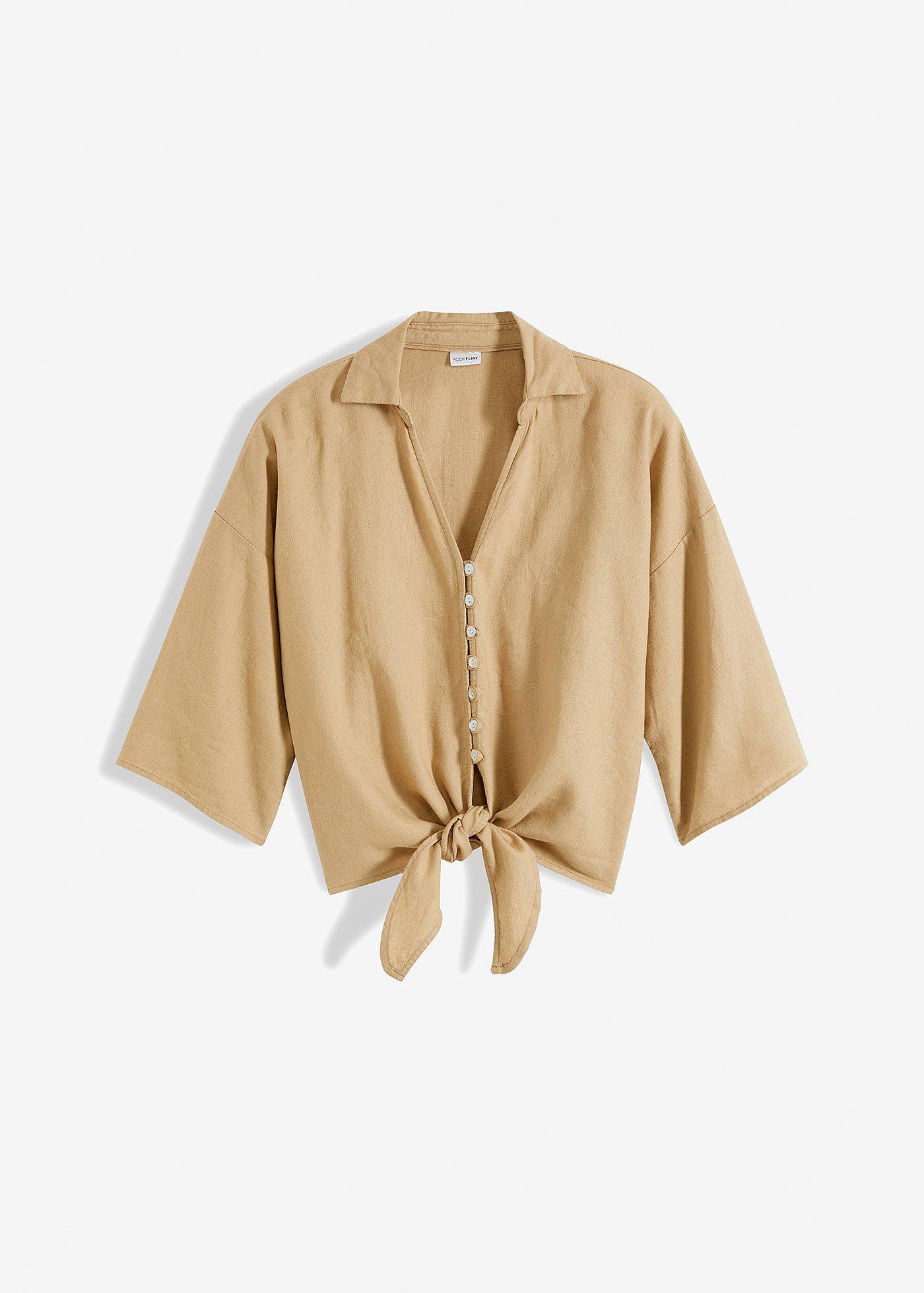 Leinen-Bluse