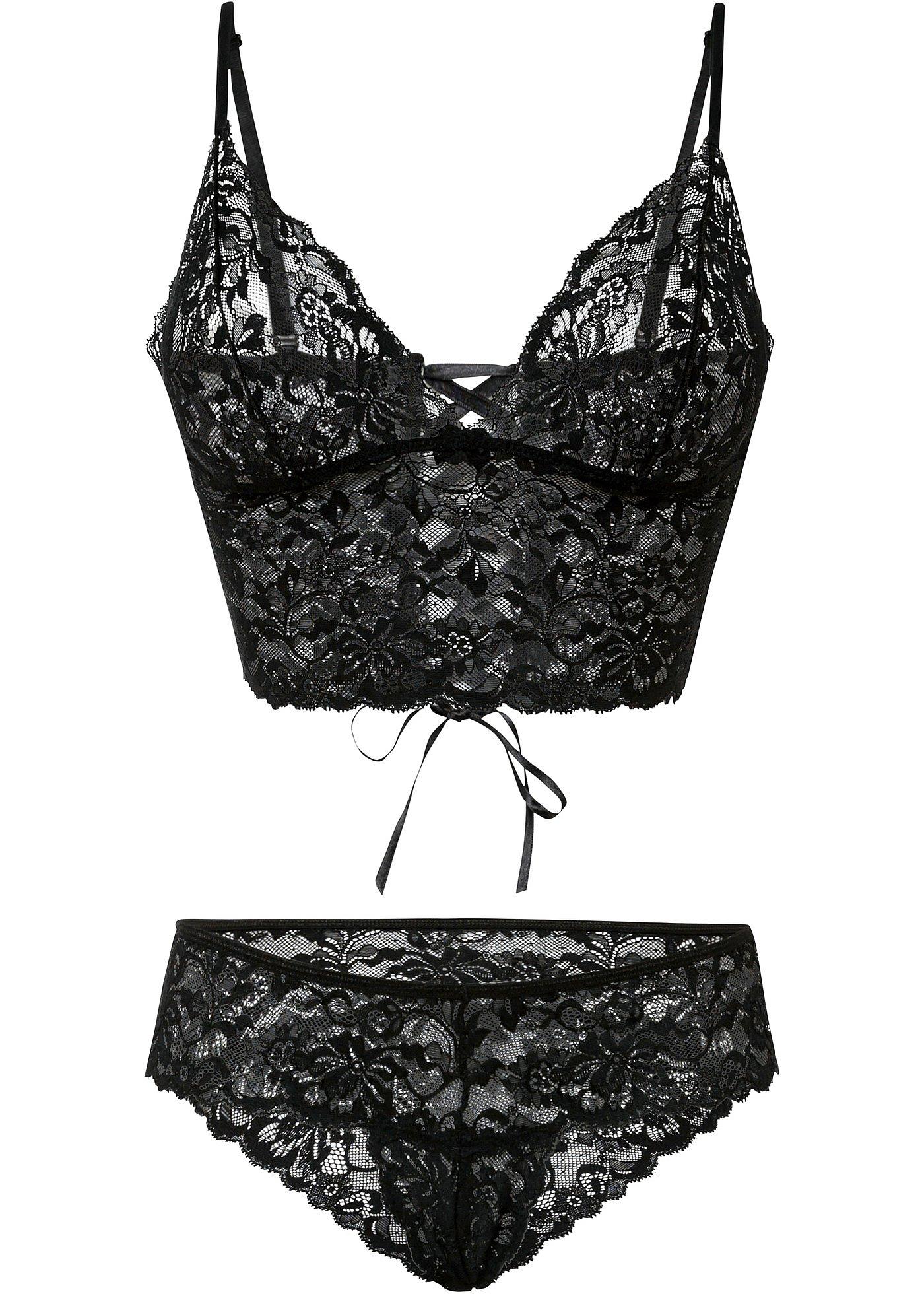 Bustier und String ouvert (2-tlg.Set)