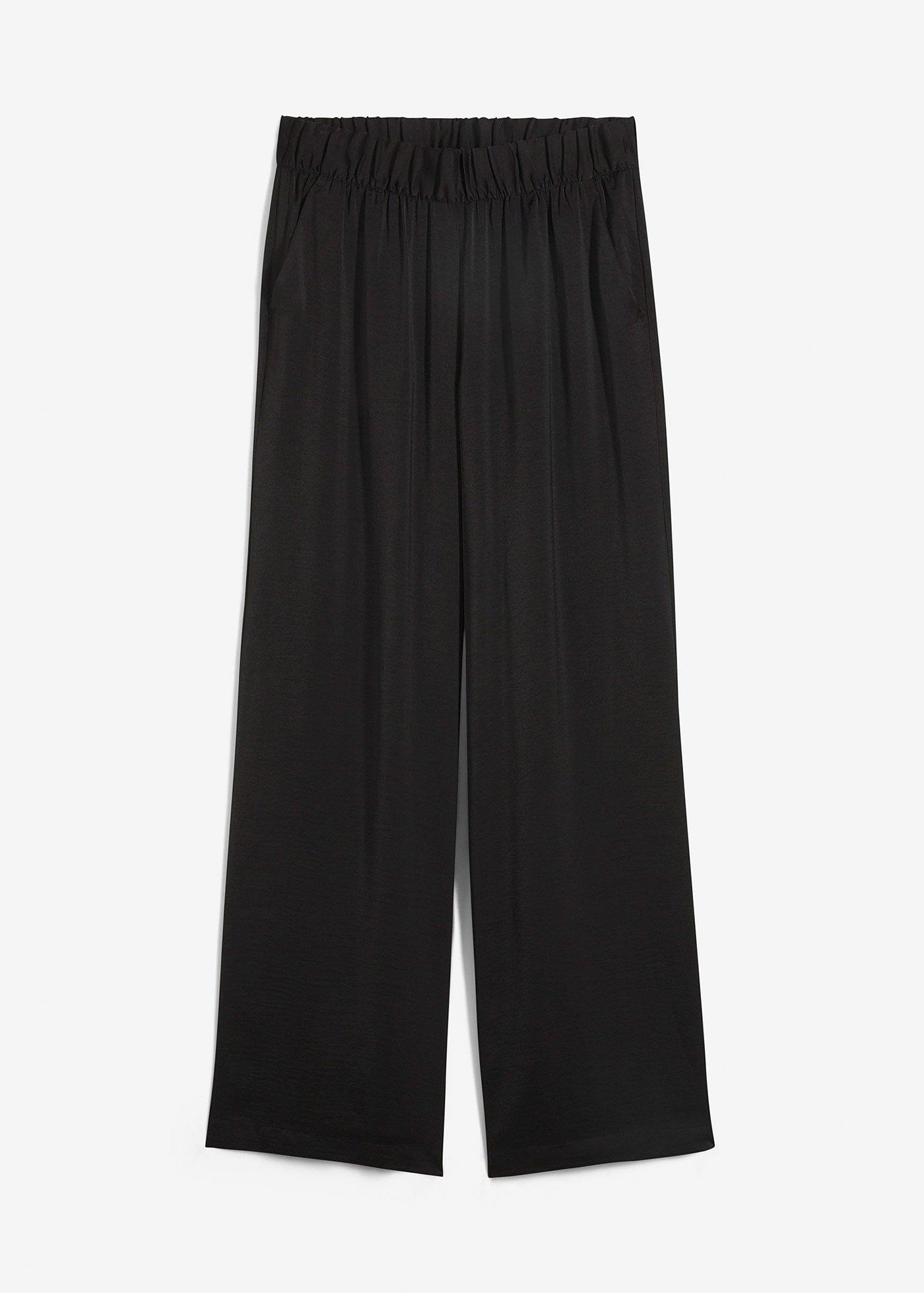 Leichte Palazzo-Hose aus strukturiertem Material