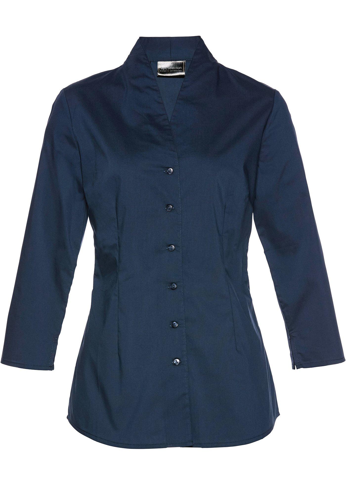 Bluse mit Stehkragen