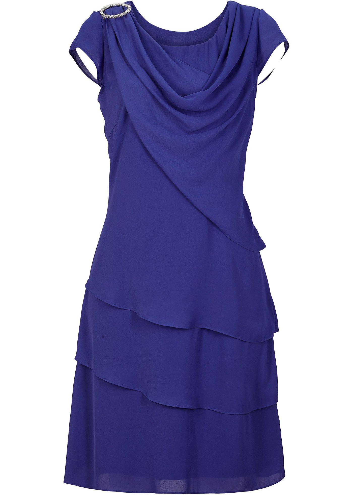 Minikleid im Lagen-Look mit dekorativem Accessoire