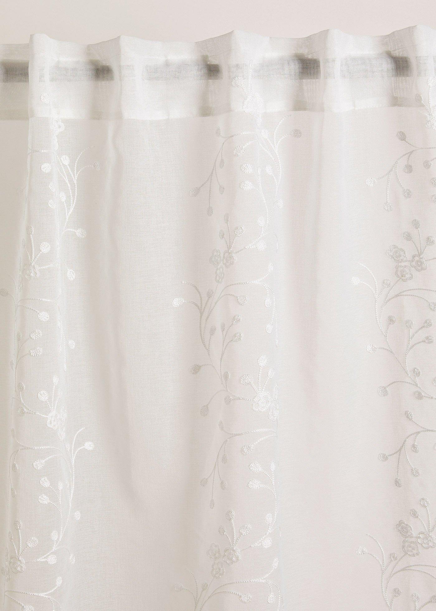 Gardine mit Stickerei (1er Pack)