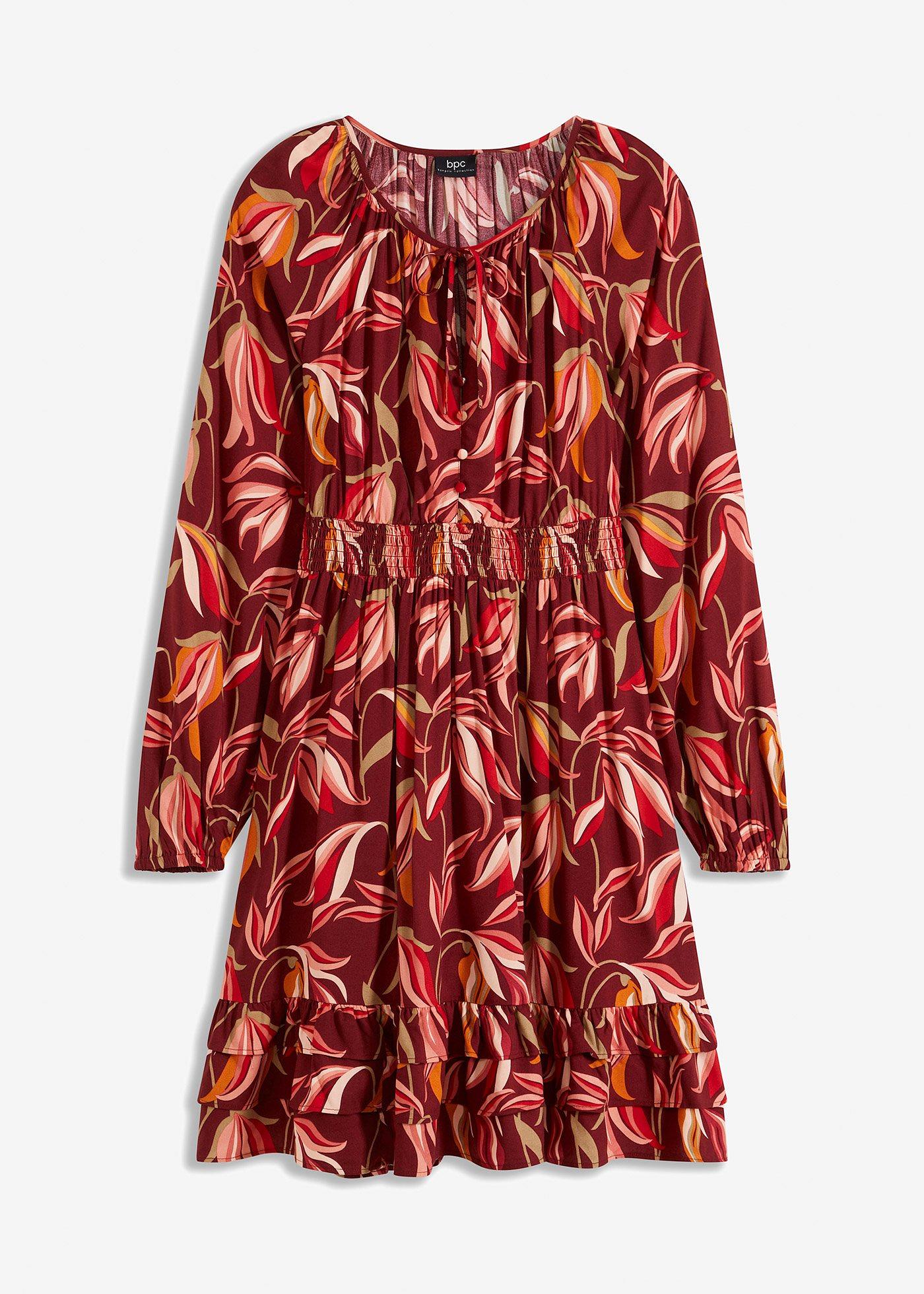 Tunika-Kleid mit Smockbund