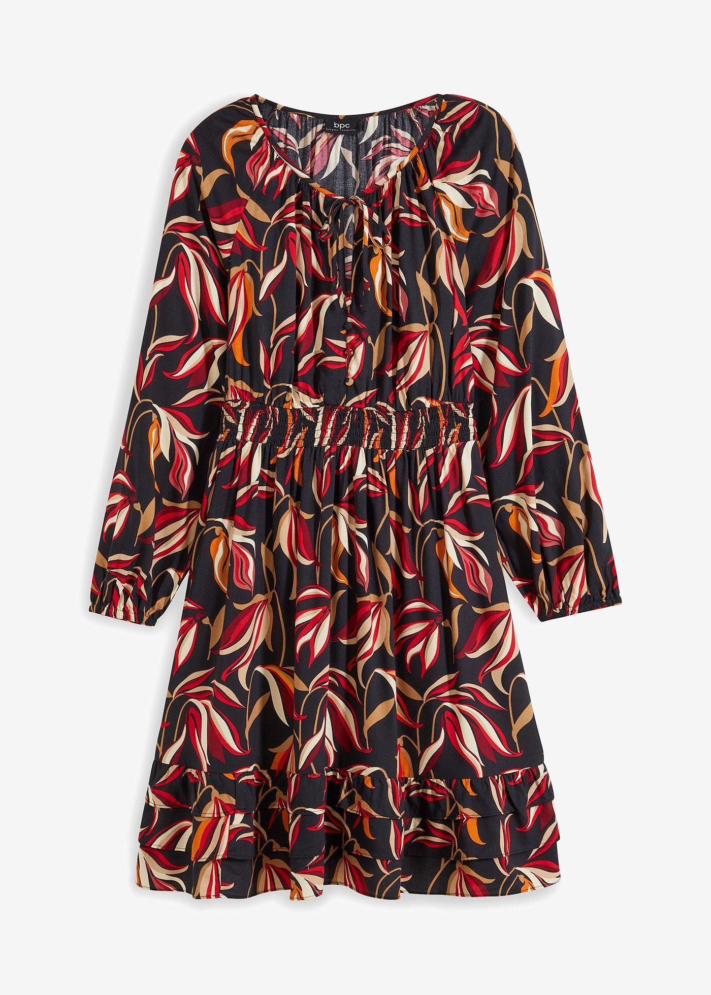 Tunika-Kleid mit Smockbund