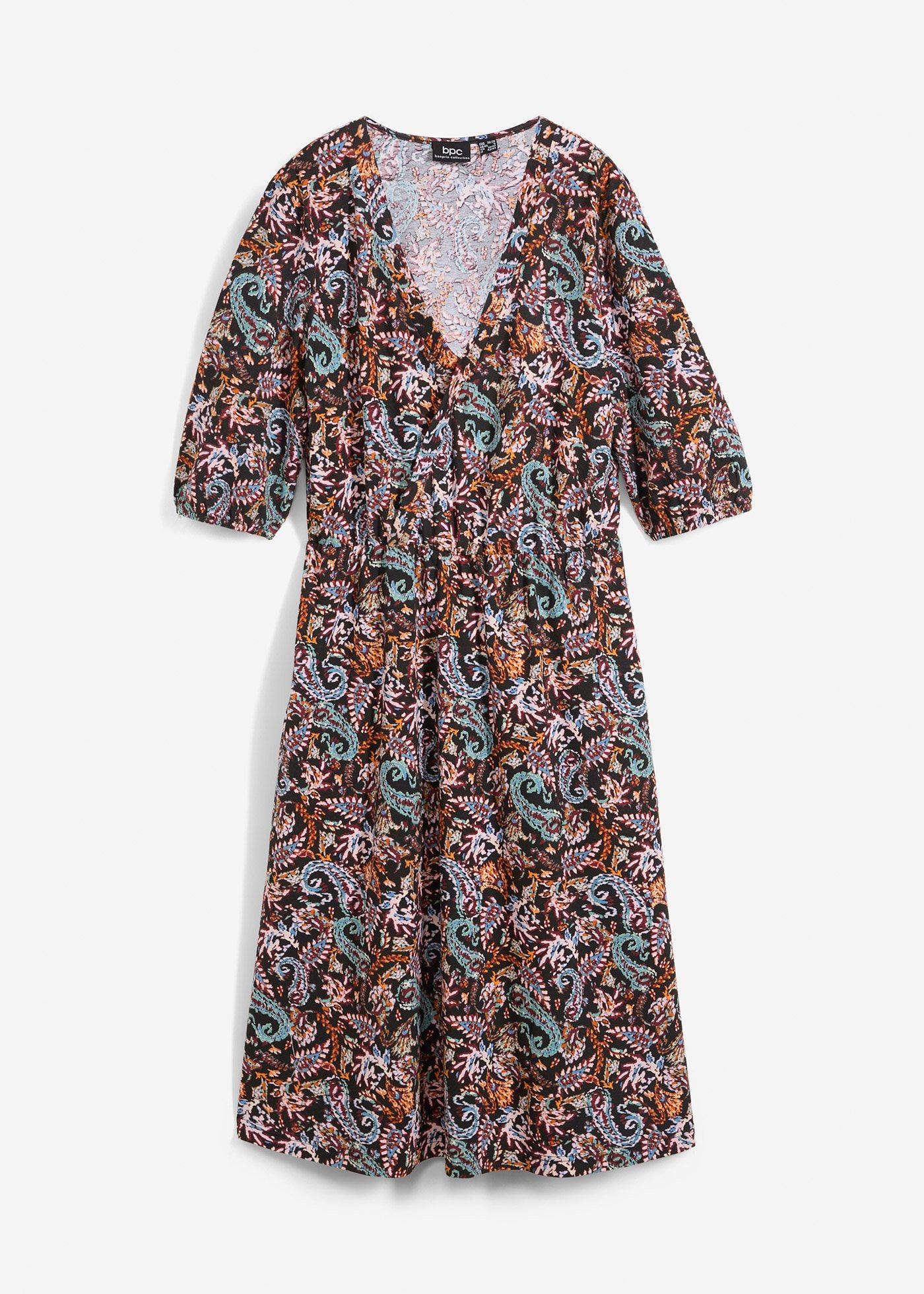 Wickelkleid aus Baumwolle mit Stretch