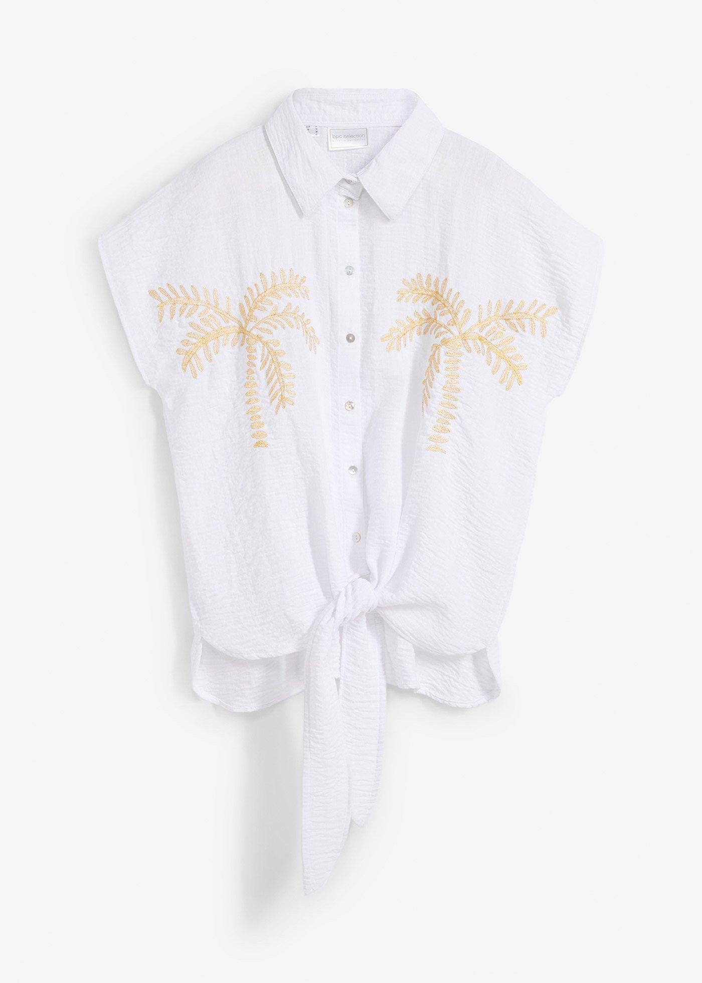 Bluse mit Stickerei