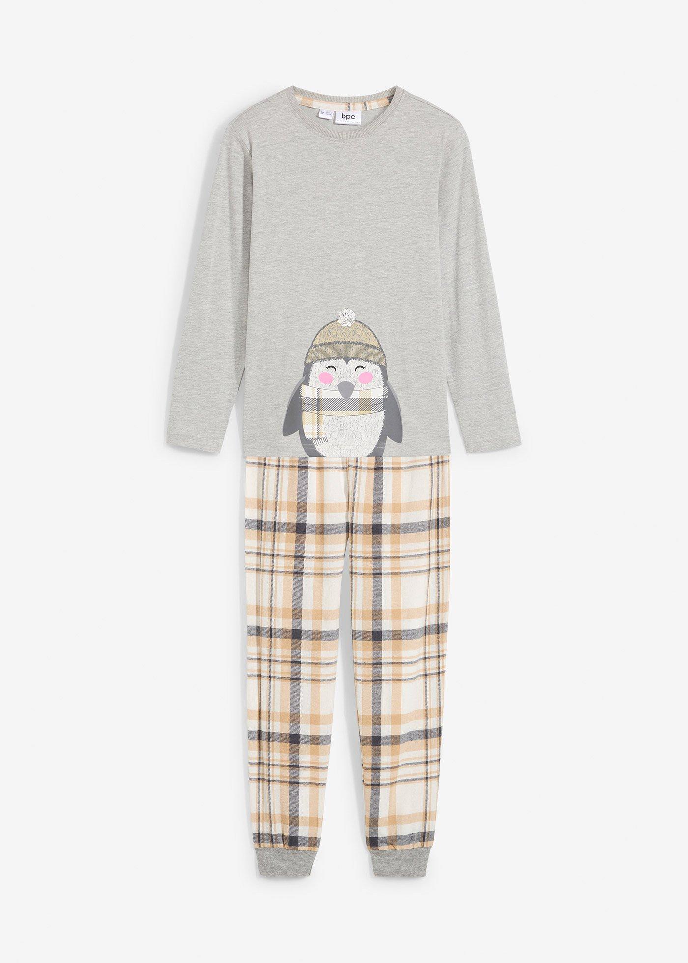 Kinder Pyjama mit Flanellhose  (2-tlg. Set)