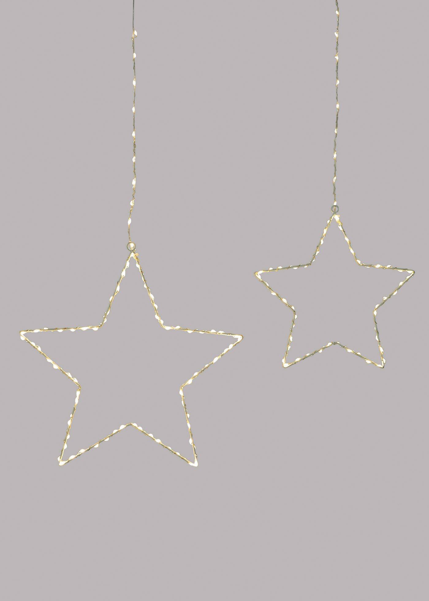 LED-Hängedeko Stern (2-tlg. Set)
