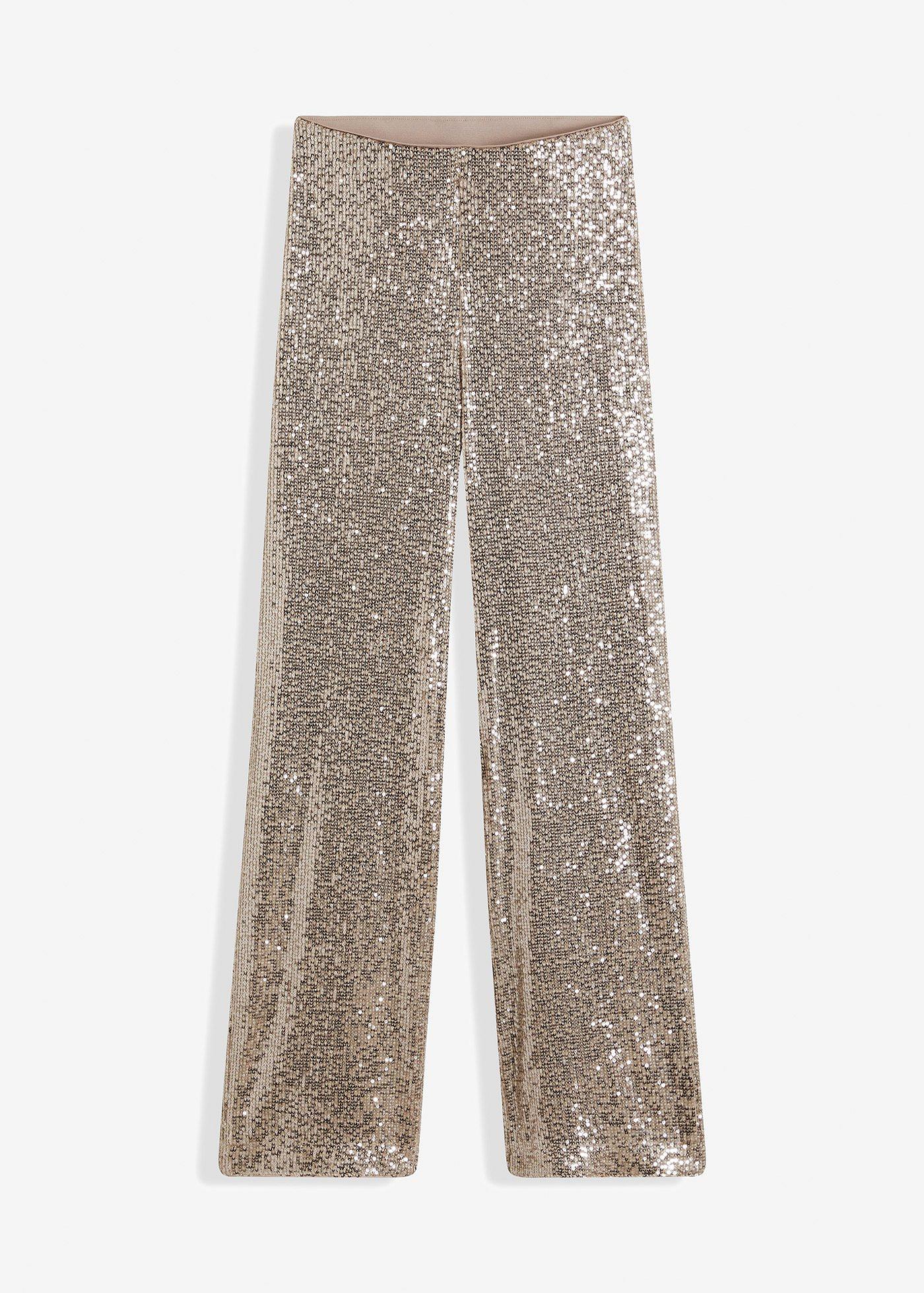 Jersey-Hose mit Pailletten