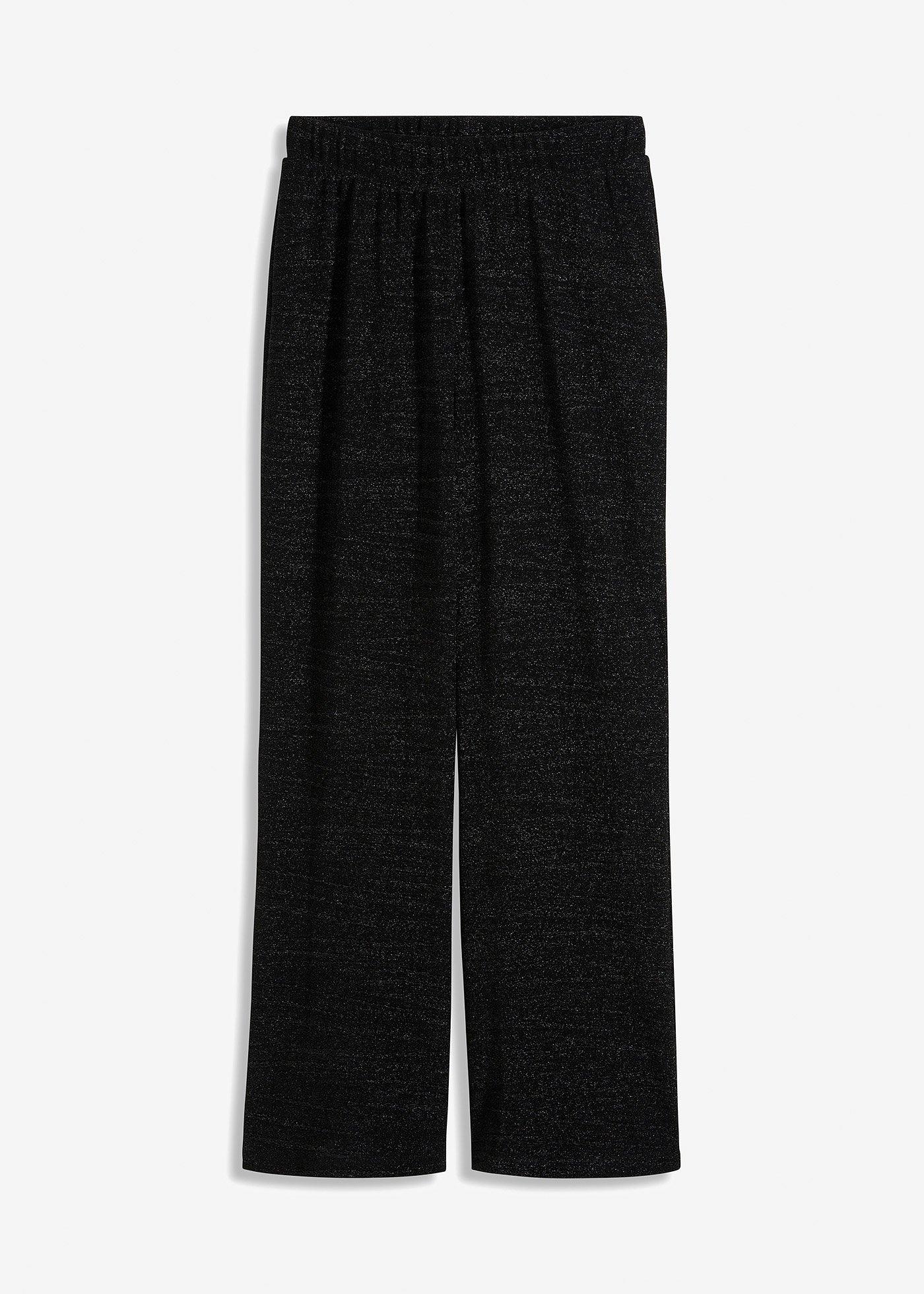 Marlenehose mit Glitzereffekt
