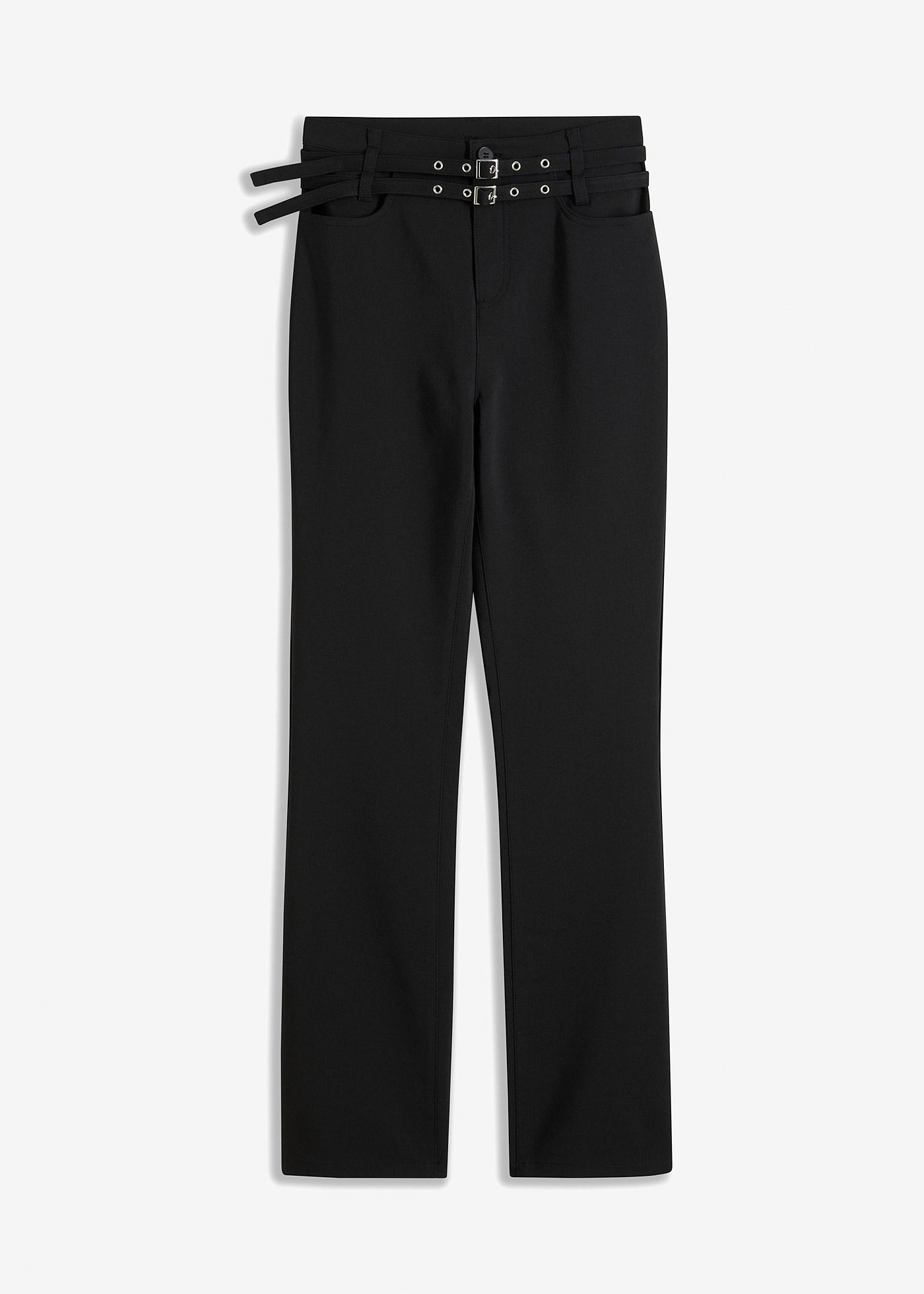Stretch-Hose mit Gürtel (2-tlg. Set)