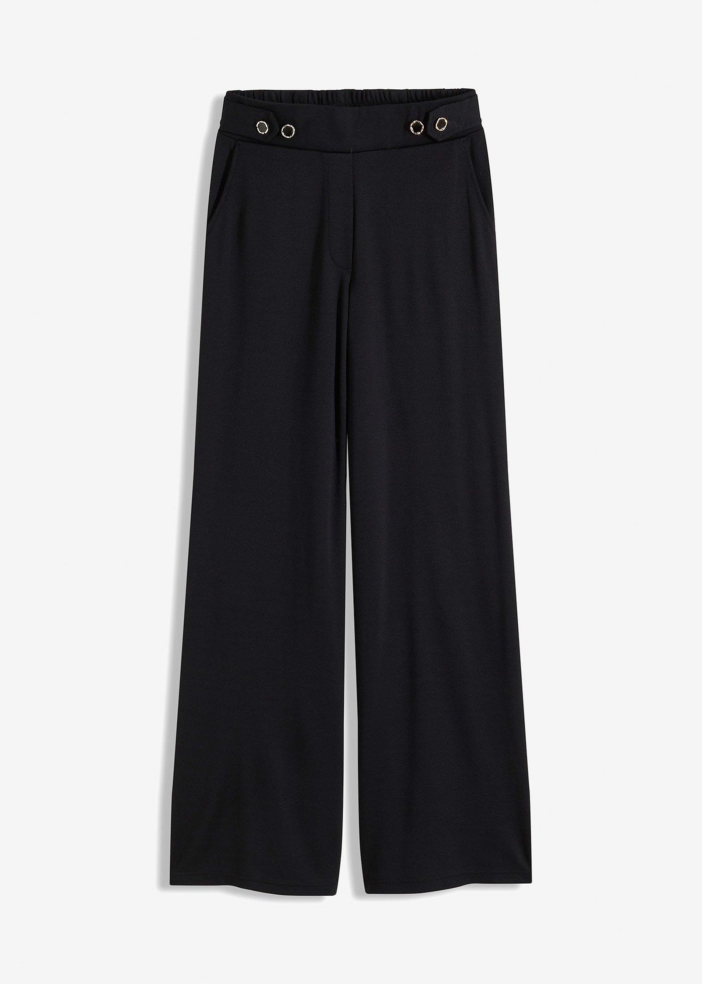 Jersey-Hose mit dekorativem Riegel