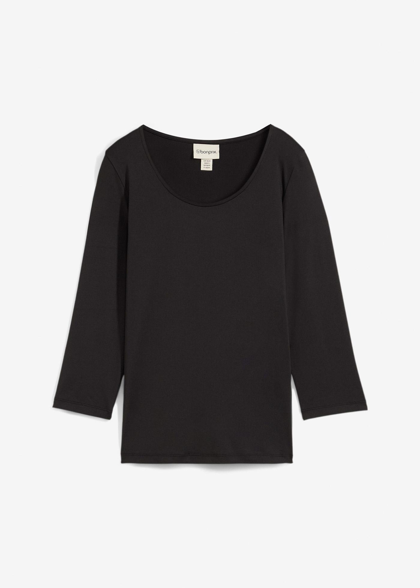 Rundhalsshirt mit 3/4-Arm