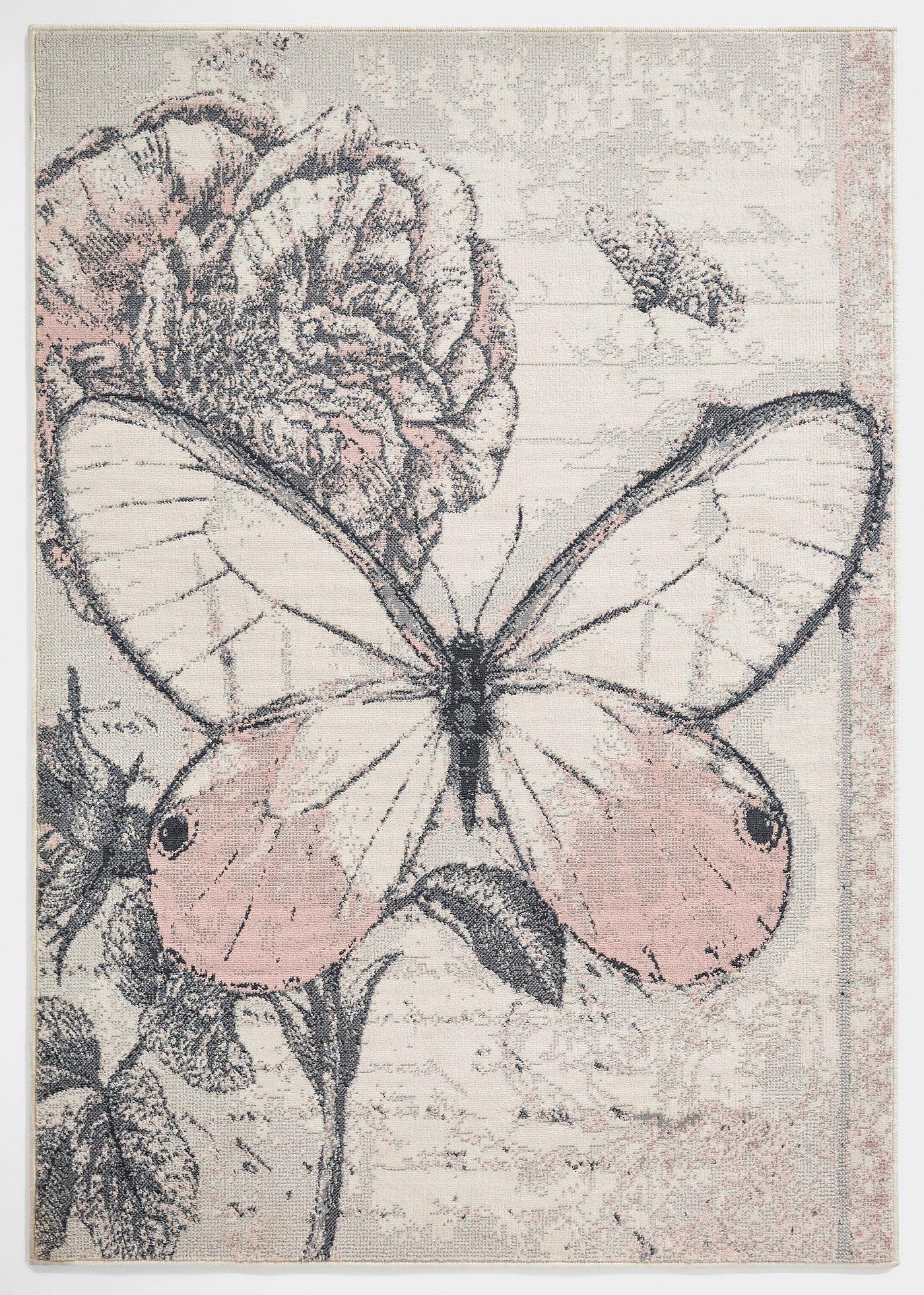 Teppich mit großem Schmetterling