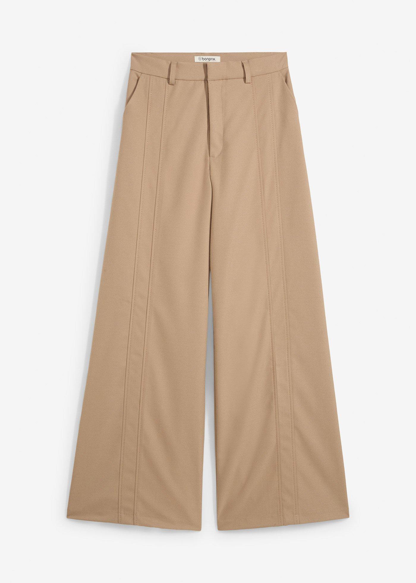 Marlenehose mit hohem Bund aus Viskose-Mix